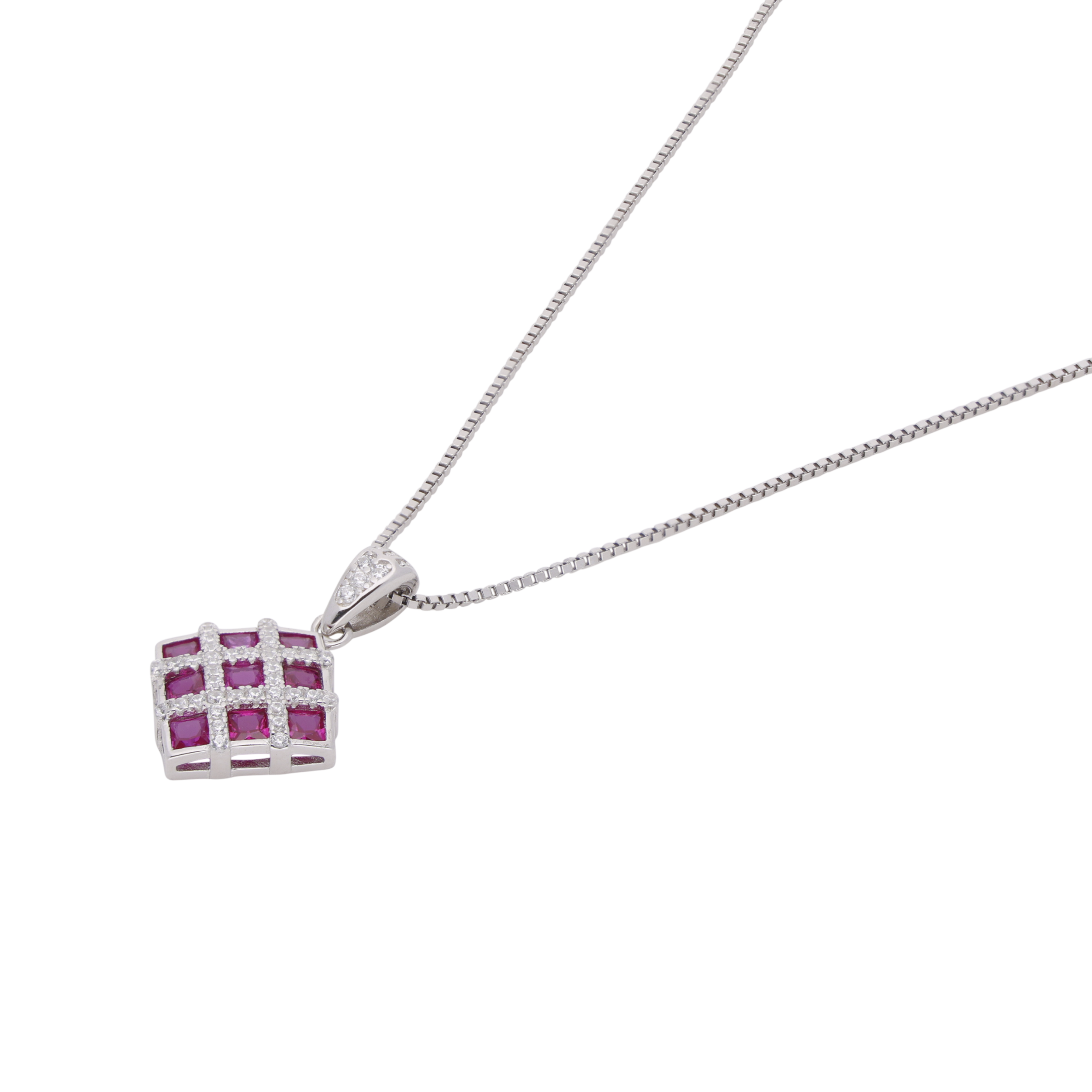 Radiant Ruby & Zircon Pendant | SKU : 0020860158, 0020860141, 0003402023, 0020860127, 0020860134, 0003402030,