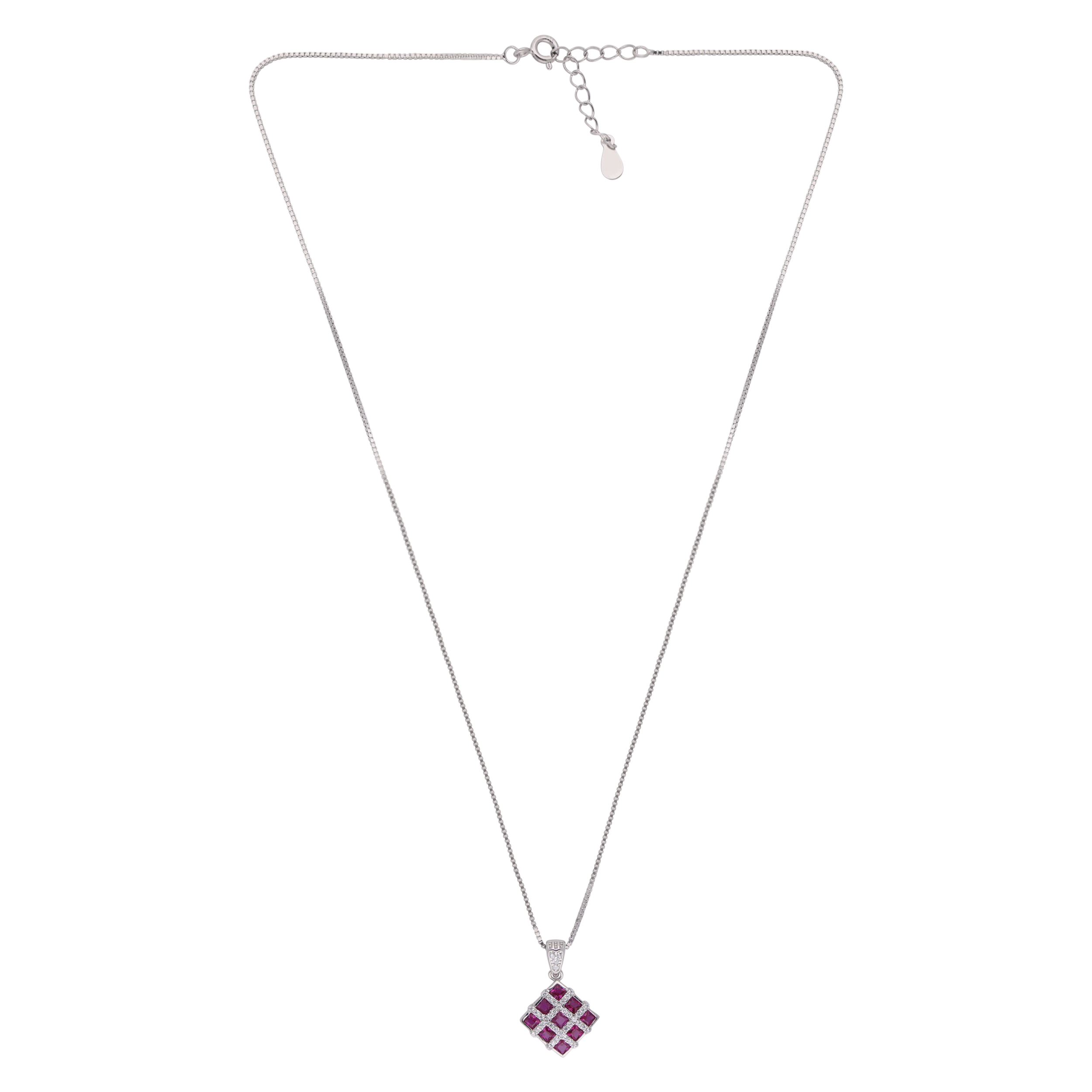 Radiant Ruby & Zircon Pendant | SKU : 0020860158, 0020860141, 0003402023, 0020860127, 0020860134, 0003402030,