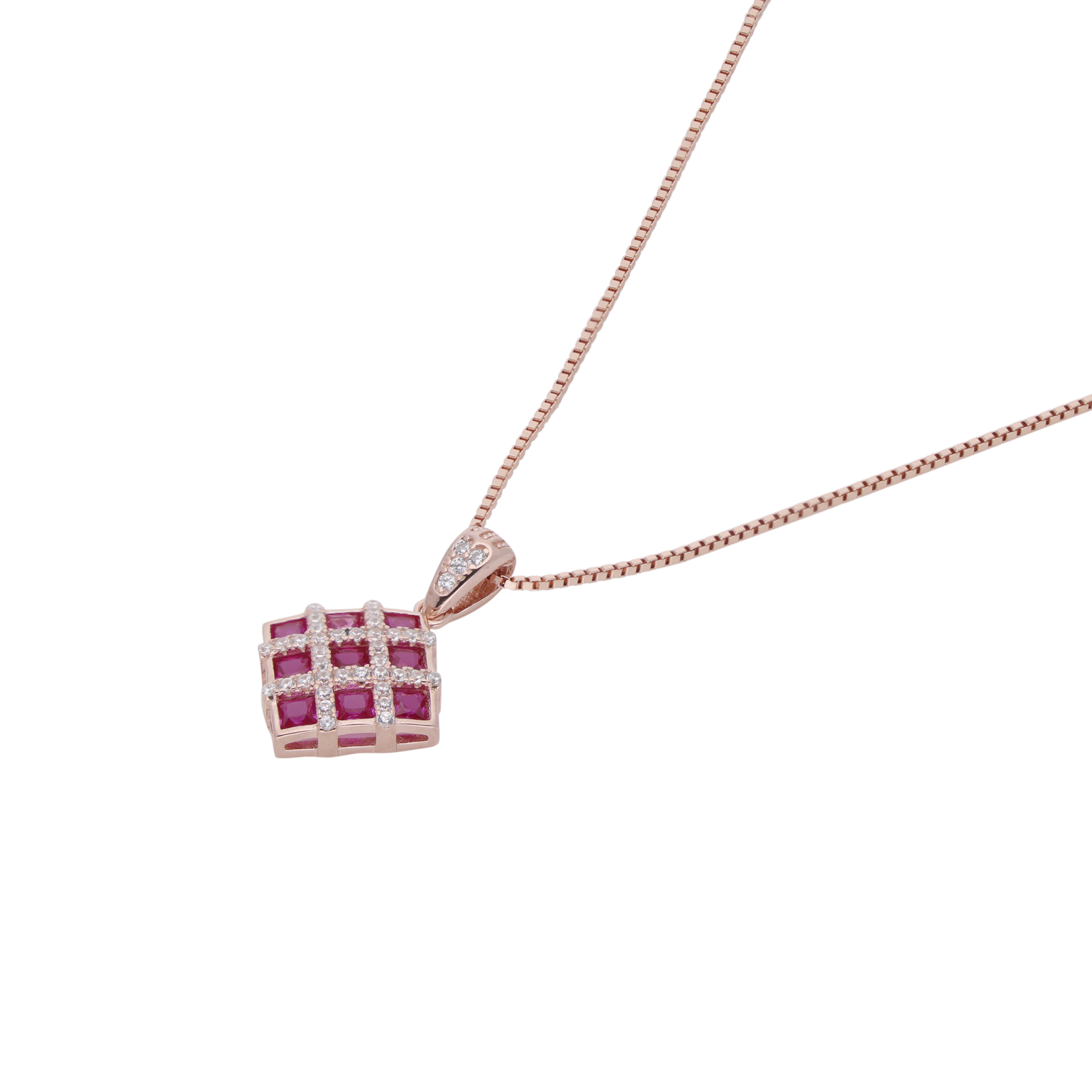 Radiant Ruby & Zircon Pendant | SKU : 0020860158, 0020860141, 0003402023, 0020860127, 0020860134, 0003402030,