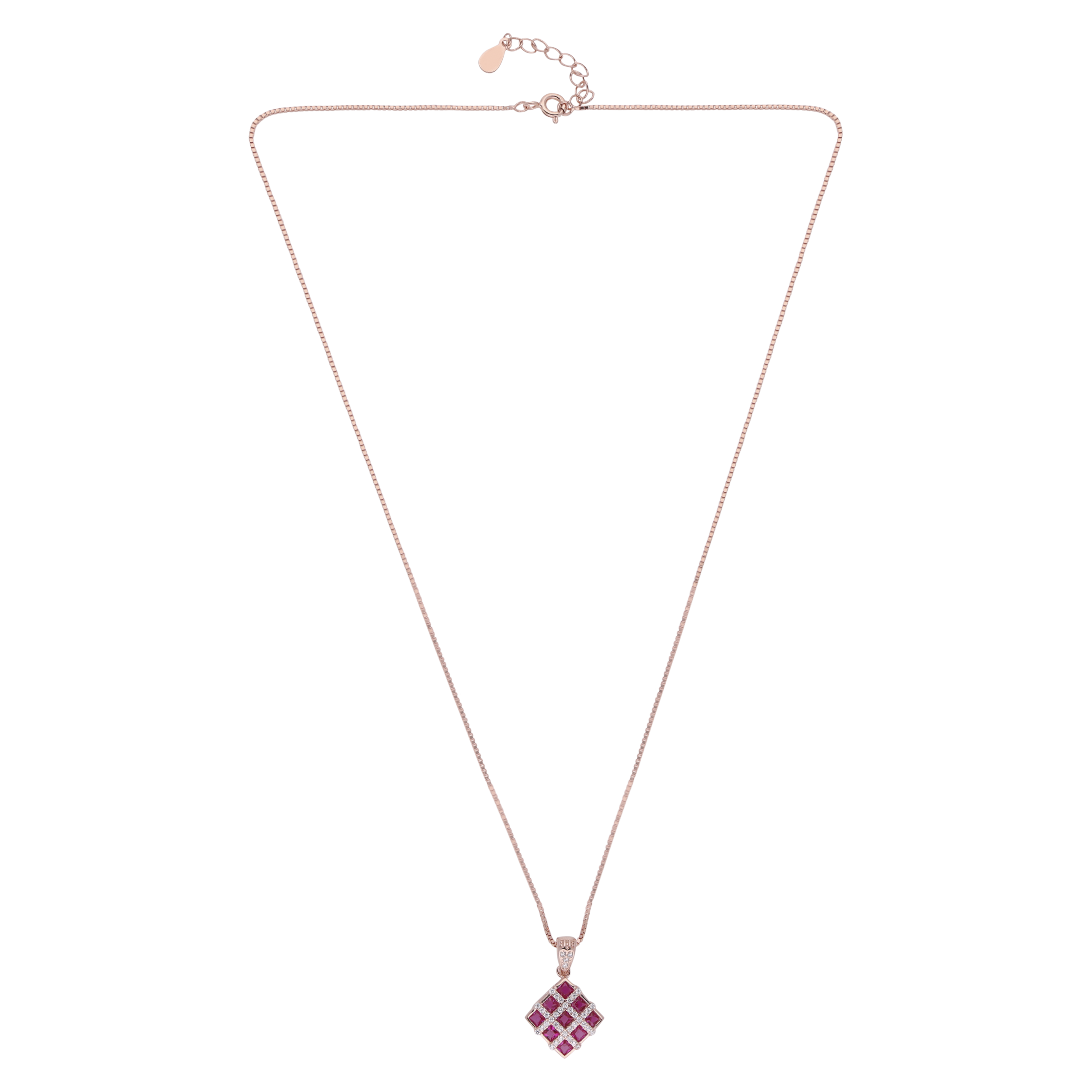 Radiant Ruby & Zircon Pendant | SKU : 0020860158, 0020860141, 0003402023, 0020860127, 0020860134, 0003402030,