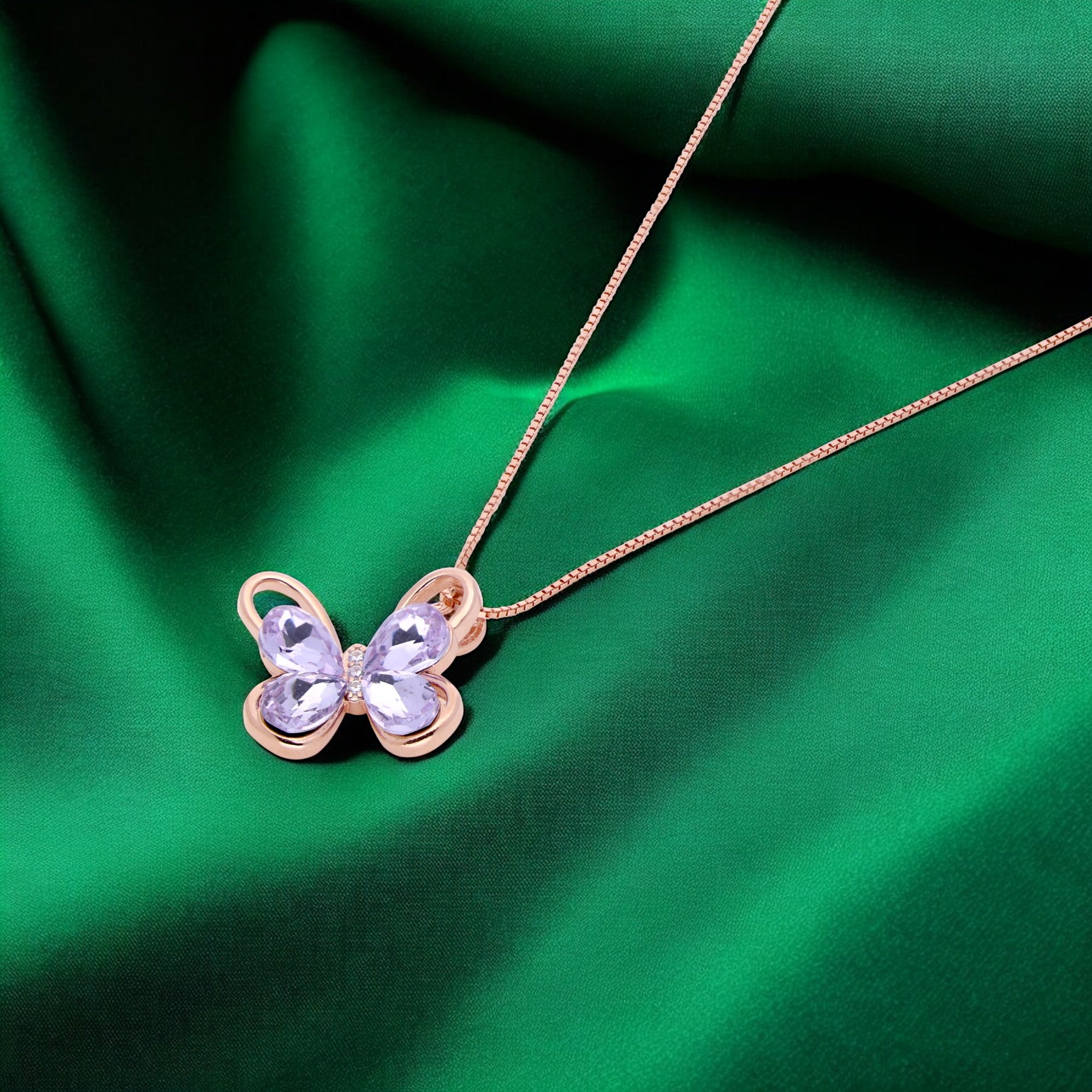 Sparkling Butterfly Chain Pendant | SKU : 0003403082, 0003403105, 0003403099, 0003403075, 0020859800