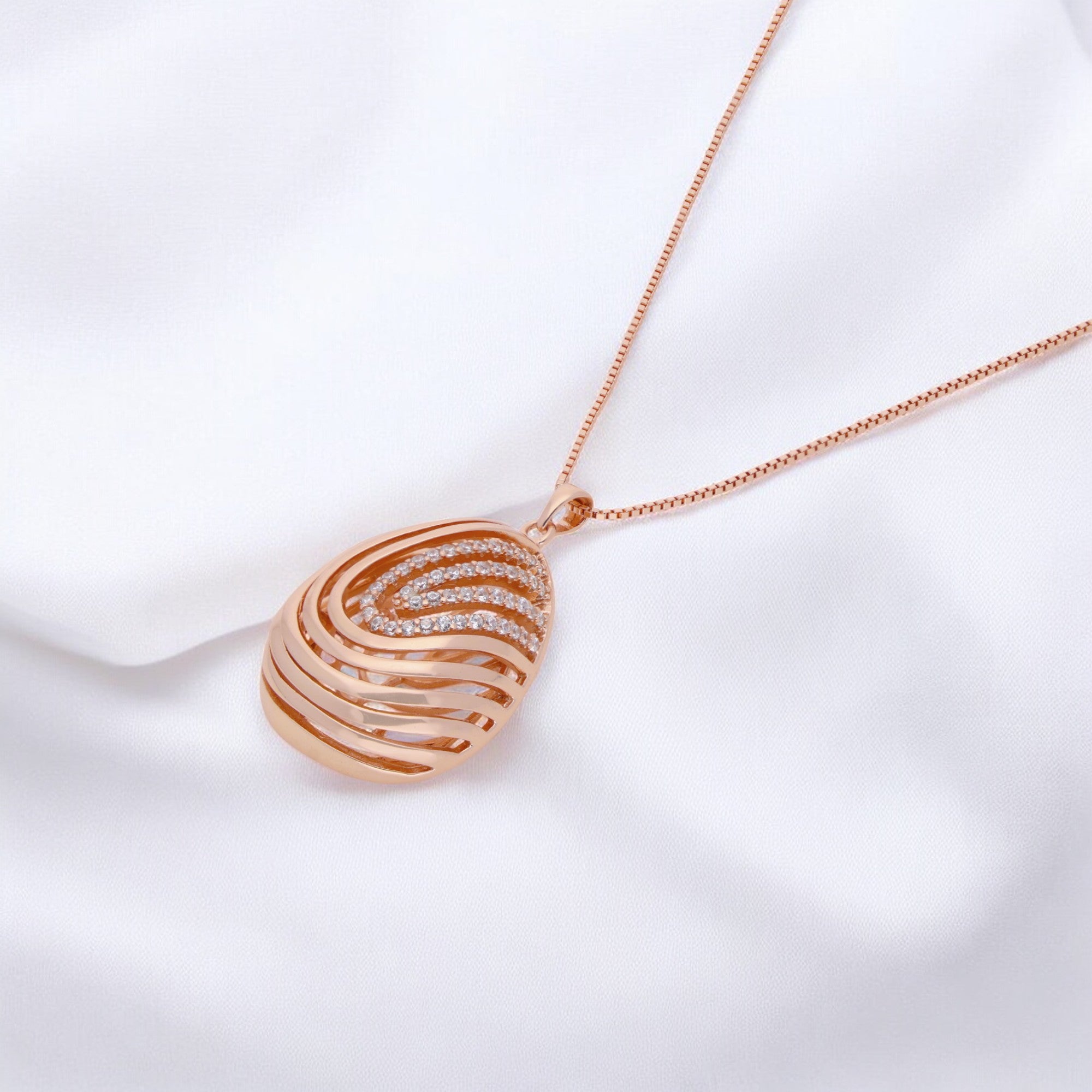 Rose Gold Zircon Pendant | SKU : 0003403112