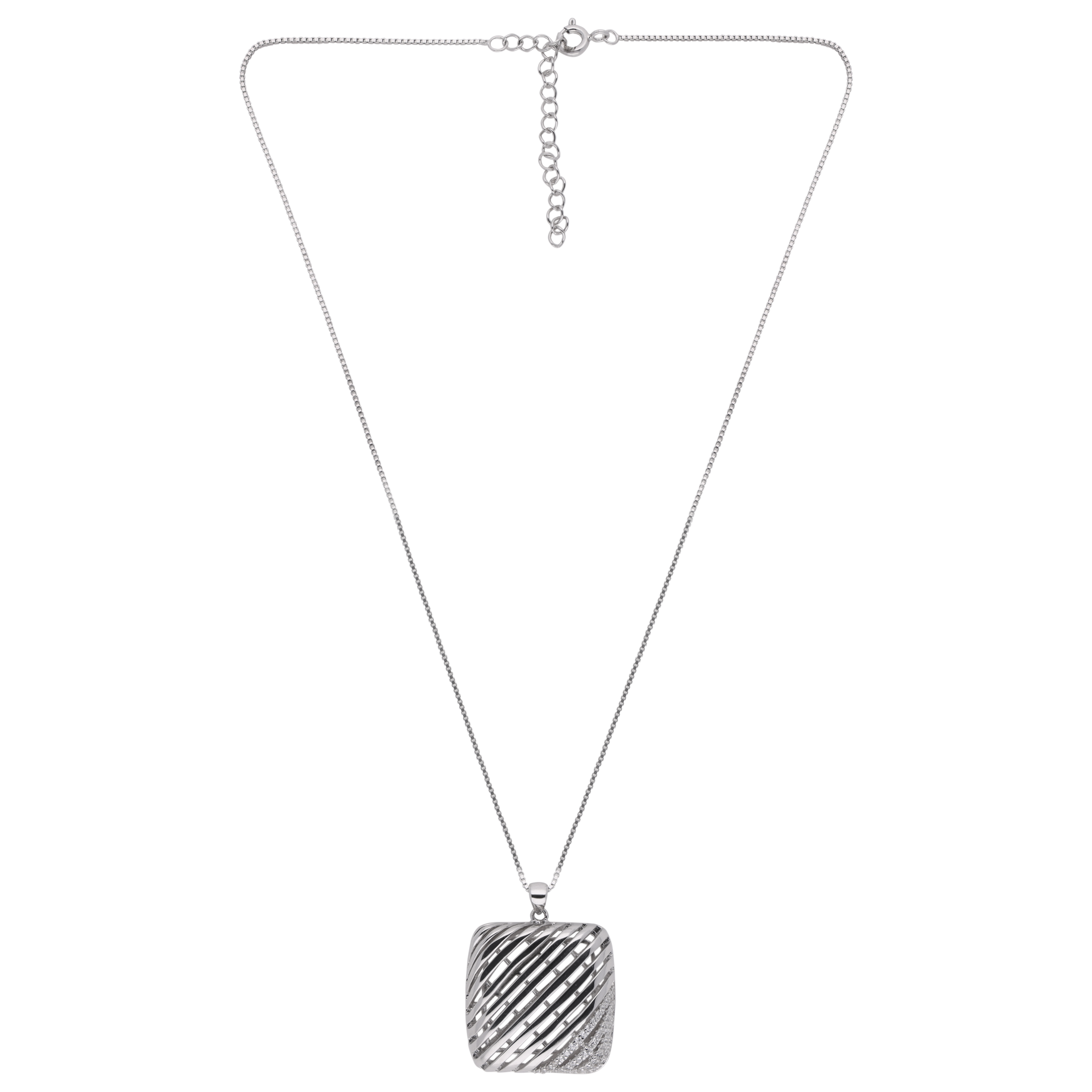 Silver-Toned Geometric Chain Pendant | SKU : 0003403198, 0020853761, 0003403174