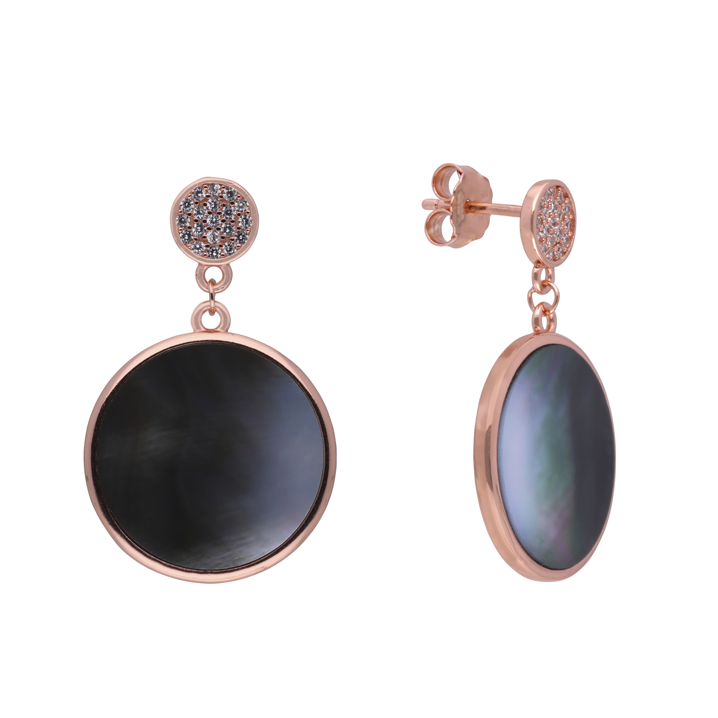 Round Gem Sterling Silver Eardrops | SKU : 0003403358, 0020846121, 0020846114, 0020846145, 0020846138, 0003403341