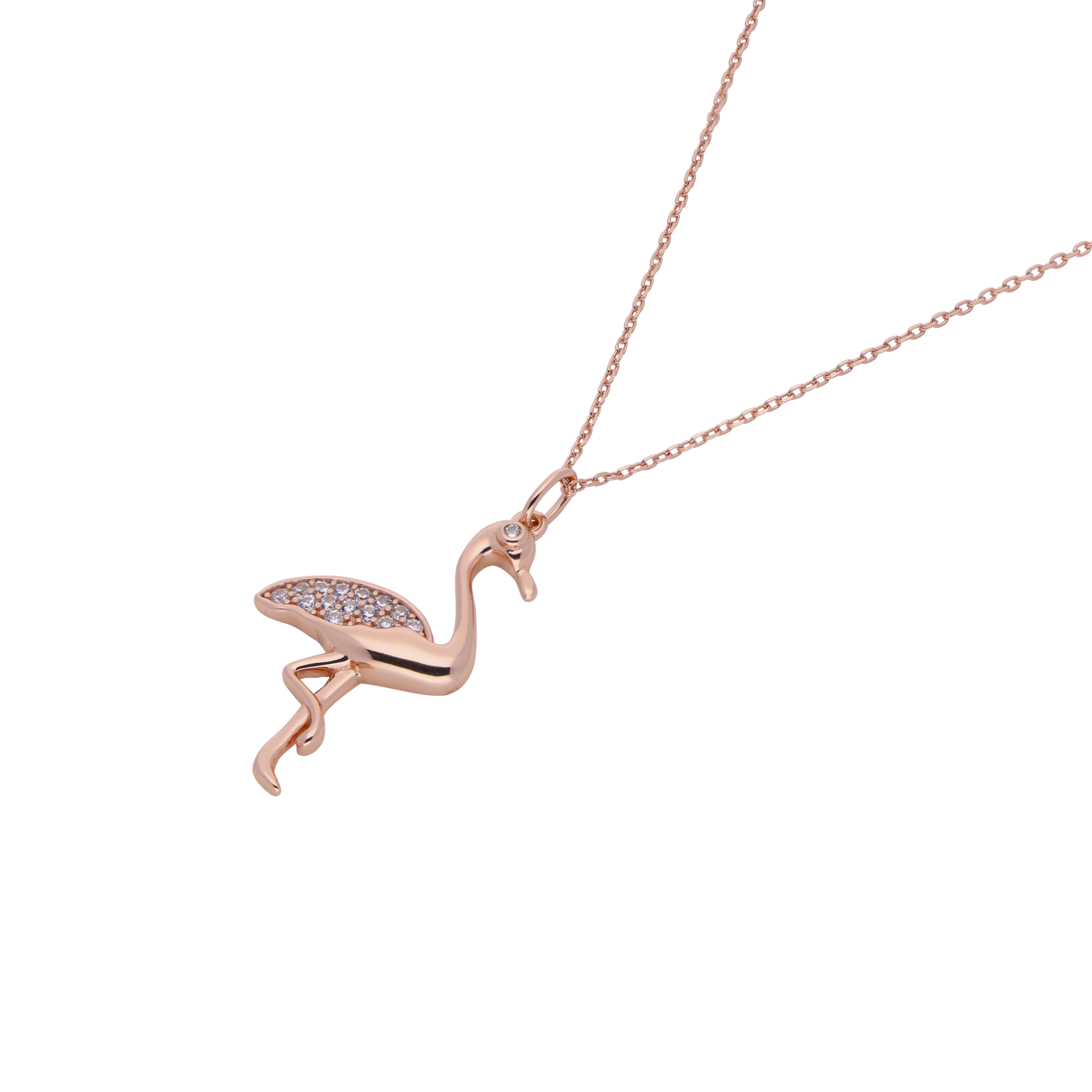 Stork Bird Zirconia Chain Pendant | SKU : 0003403396, 0020846237, 0003403389