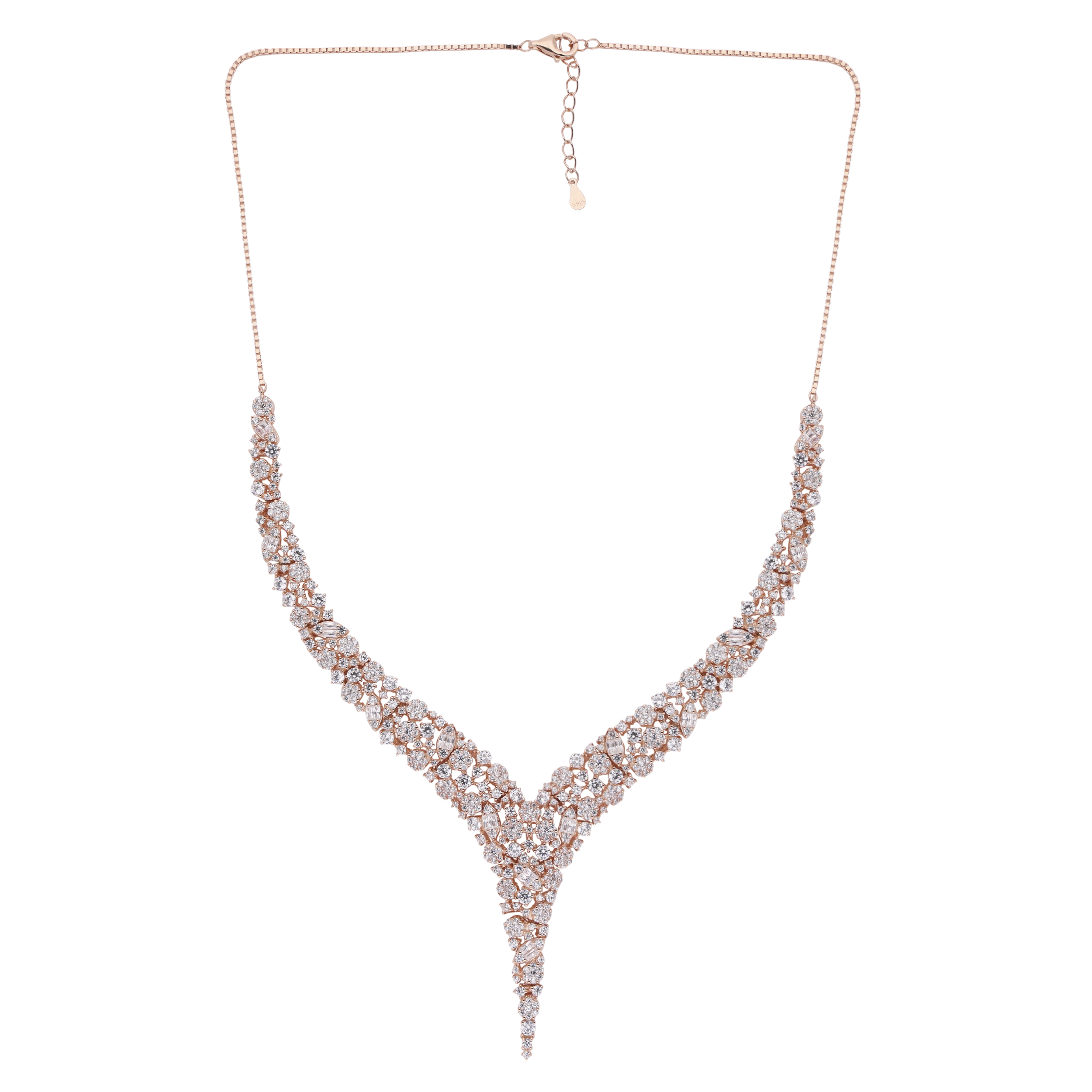 Contemporary Zirconia Sterling Necklace | SKU : 0003403587 , 0020846565