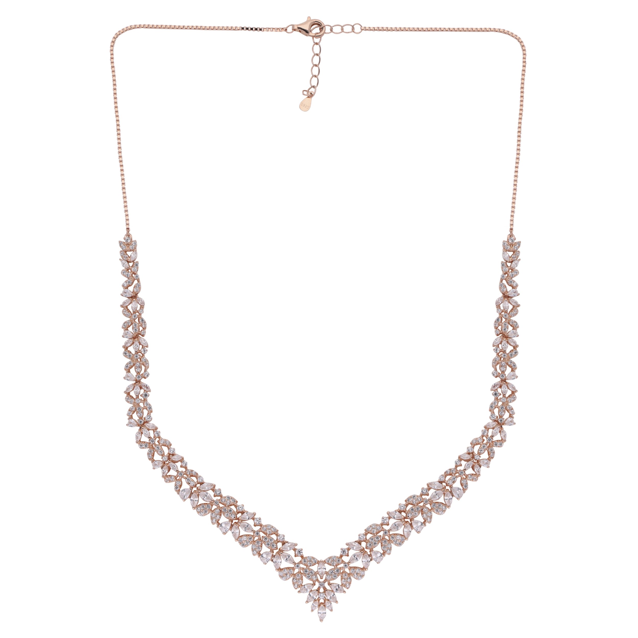 Chic Sterling Silver Cubic Zirconia Necklace | SKU : 0003403600 , 0020846329 , 0020846343