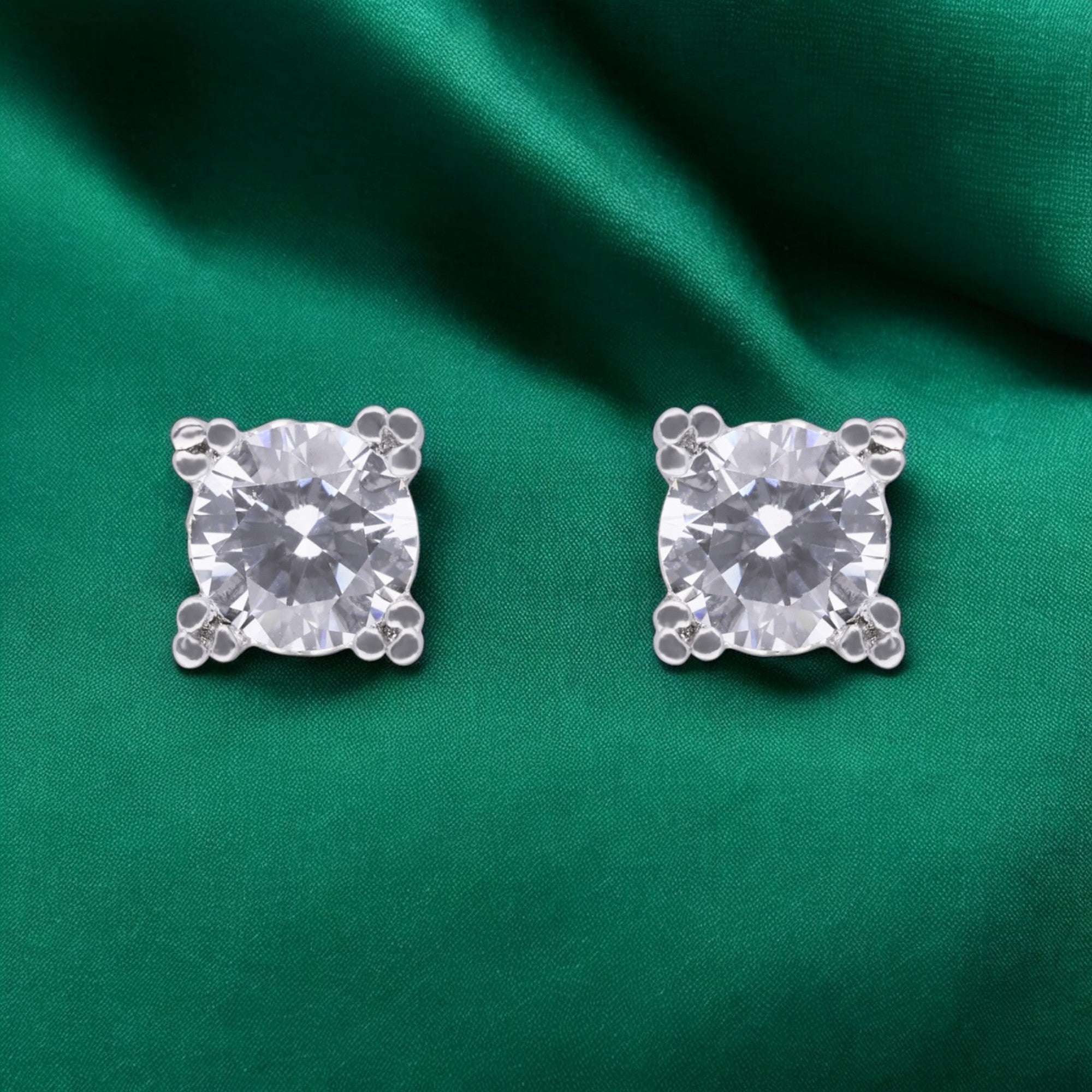 Classic Zircon Silver Ear Studs | SKU : 0003448472