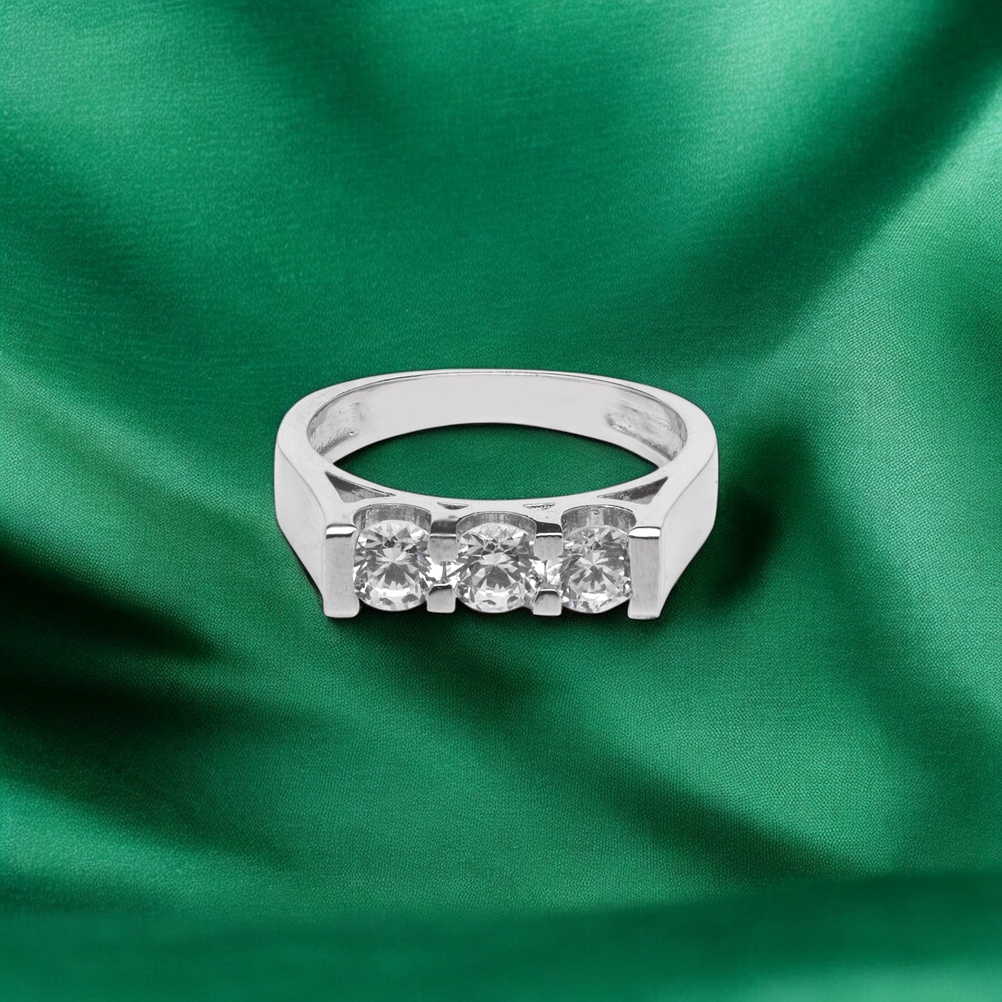 Triple Zircon Silver Ring | SKU : 0003448540