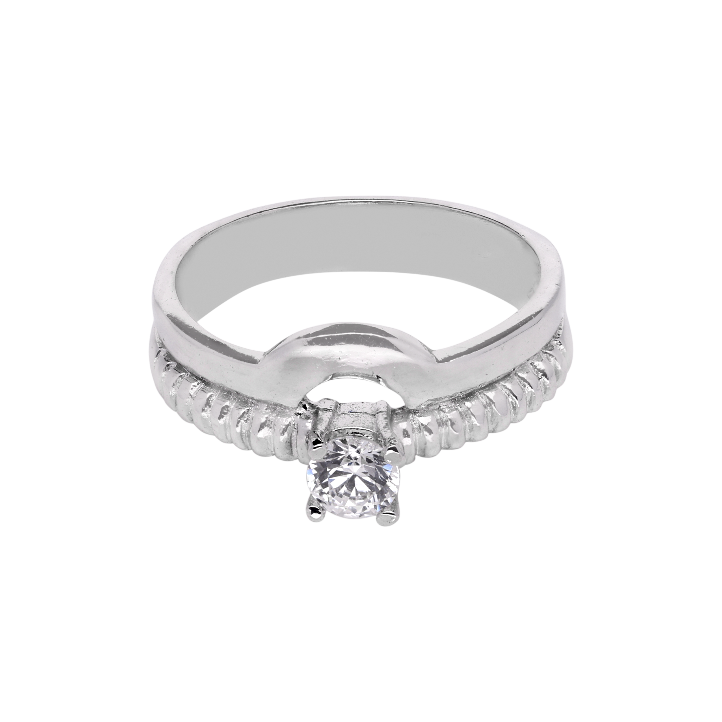 Solitaire Zircon Silver Ring | SKU : 0003448557