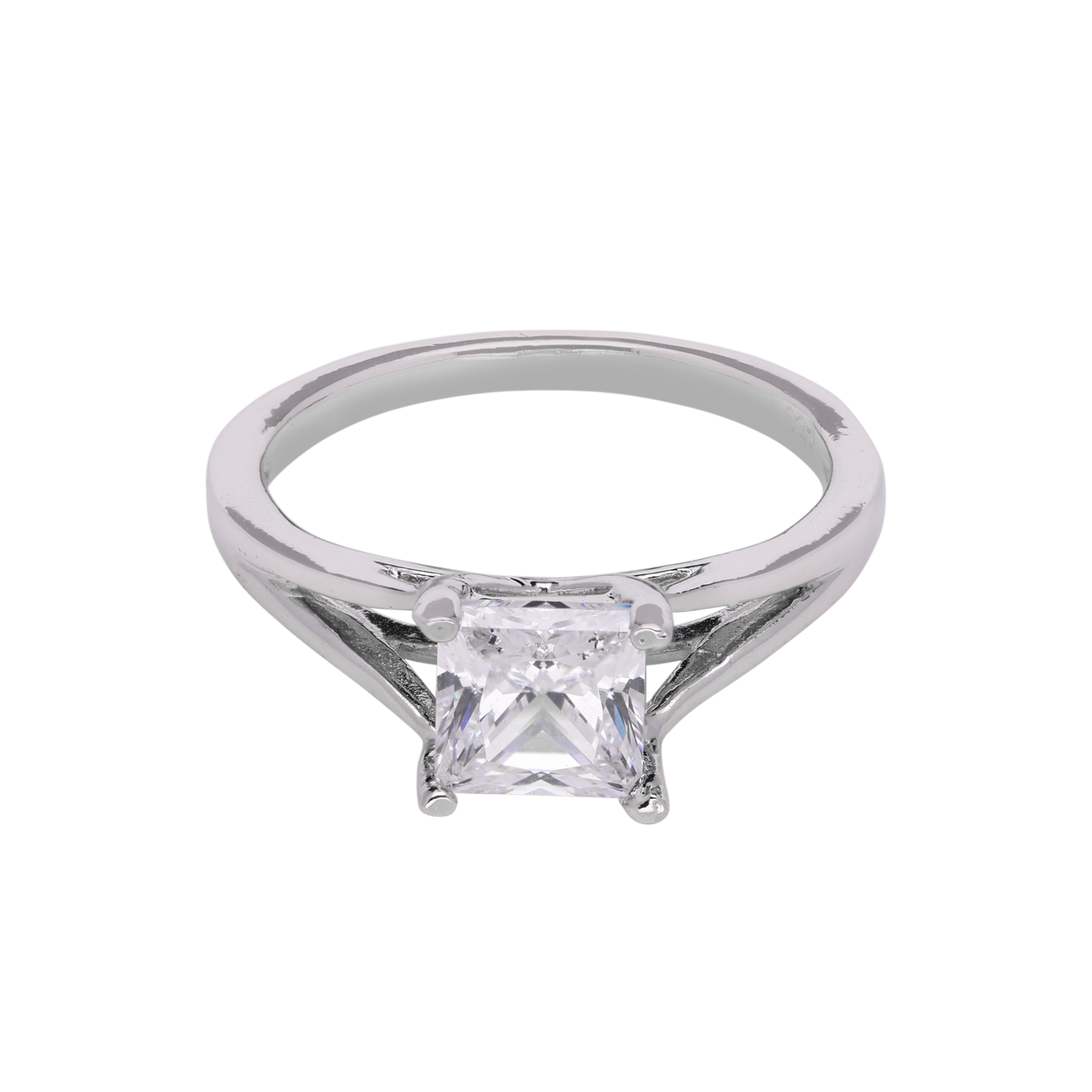 Princess Cut Zircon Silver Ring | SKU : 0003448588