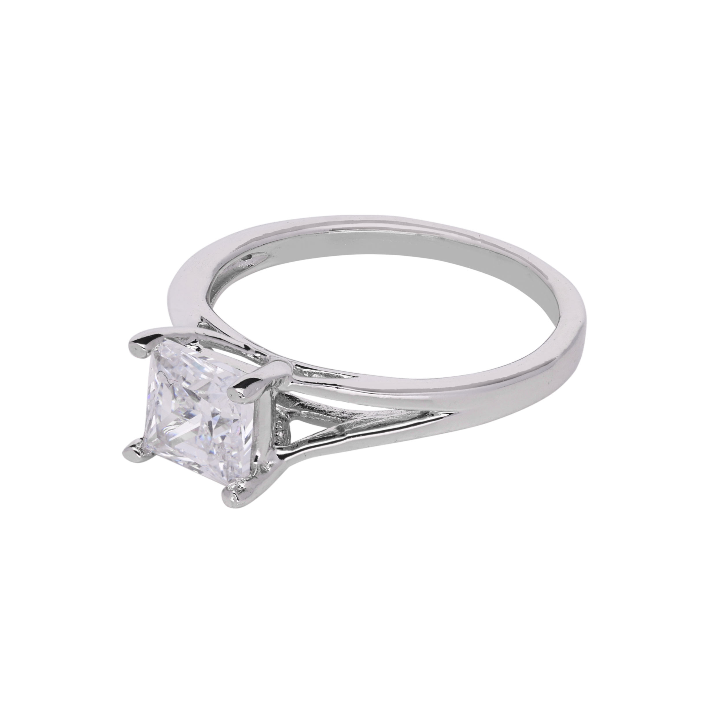 Princess Cut Zircon Silver Ring | SKU : 0003448588