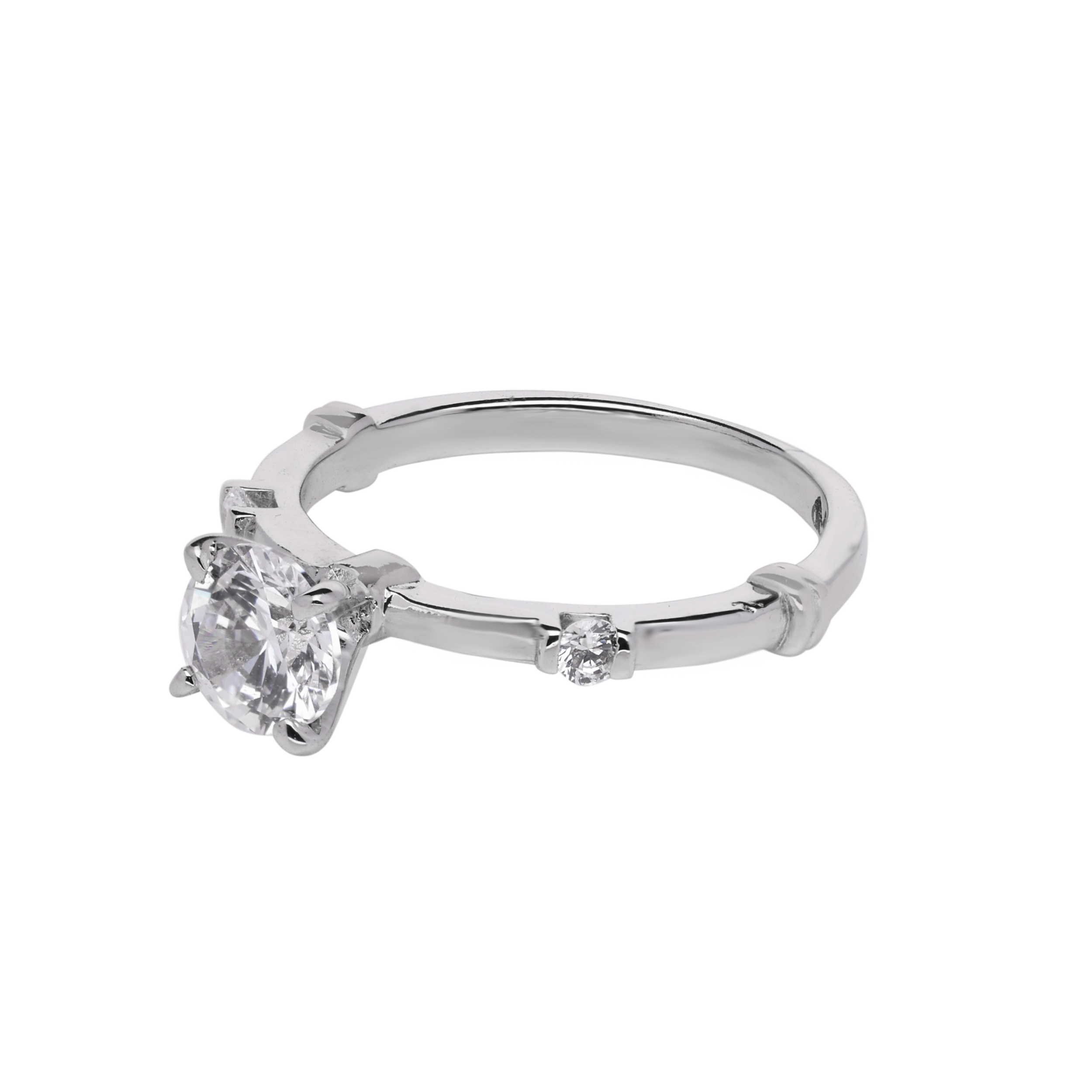 Unique Band Solitaire Zircon Ring | SKU : 0003448601