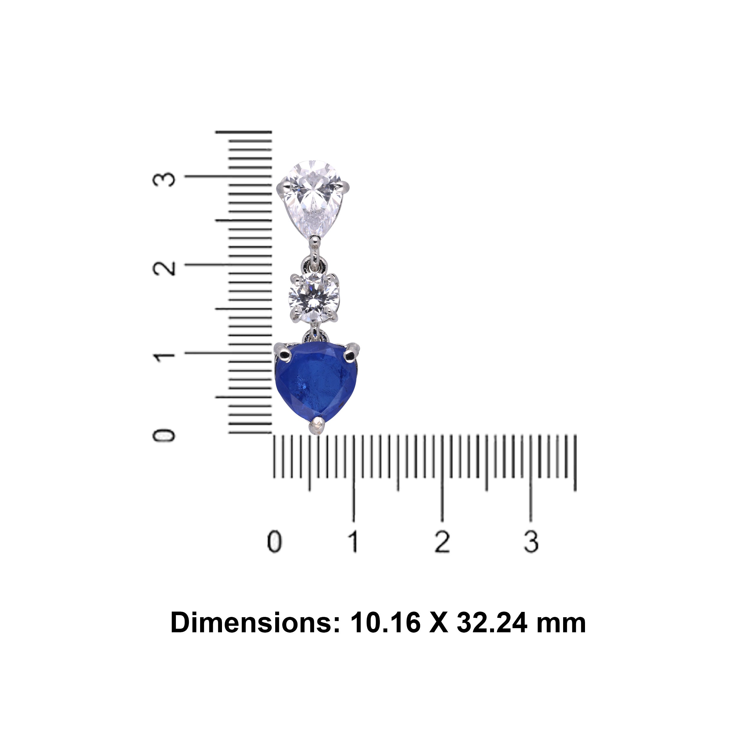 Elegant 925 Sterling Silver Sapphire Drop Earrings | SKU : 0003534755, 0021326394, 0021326400