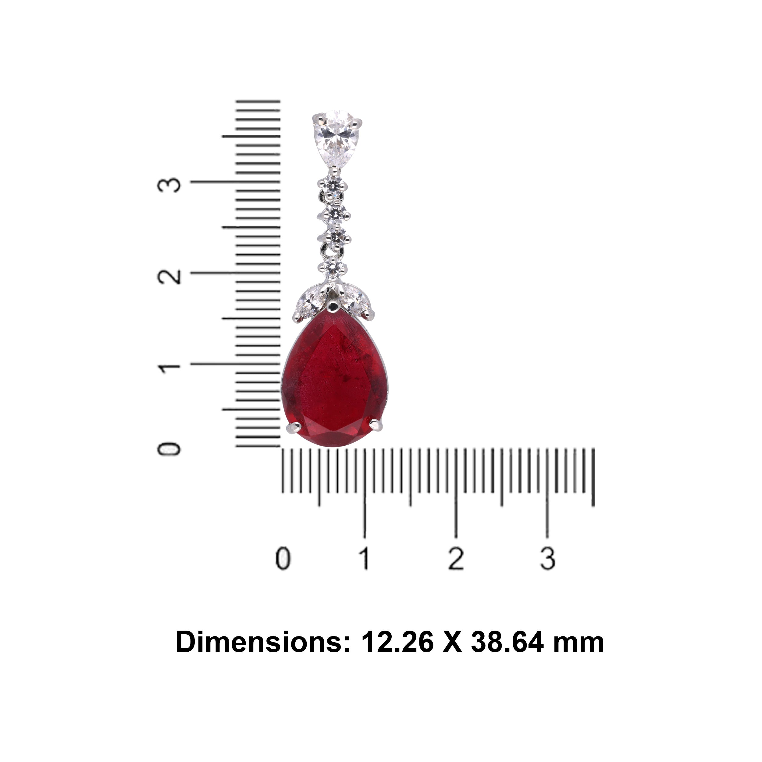 Elegant 925 Sterling Silver Ruby Drop Earrings | SKU : 0003534779, 0021326448, 0021326431