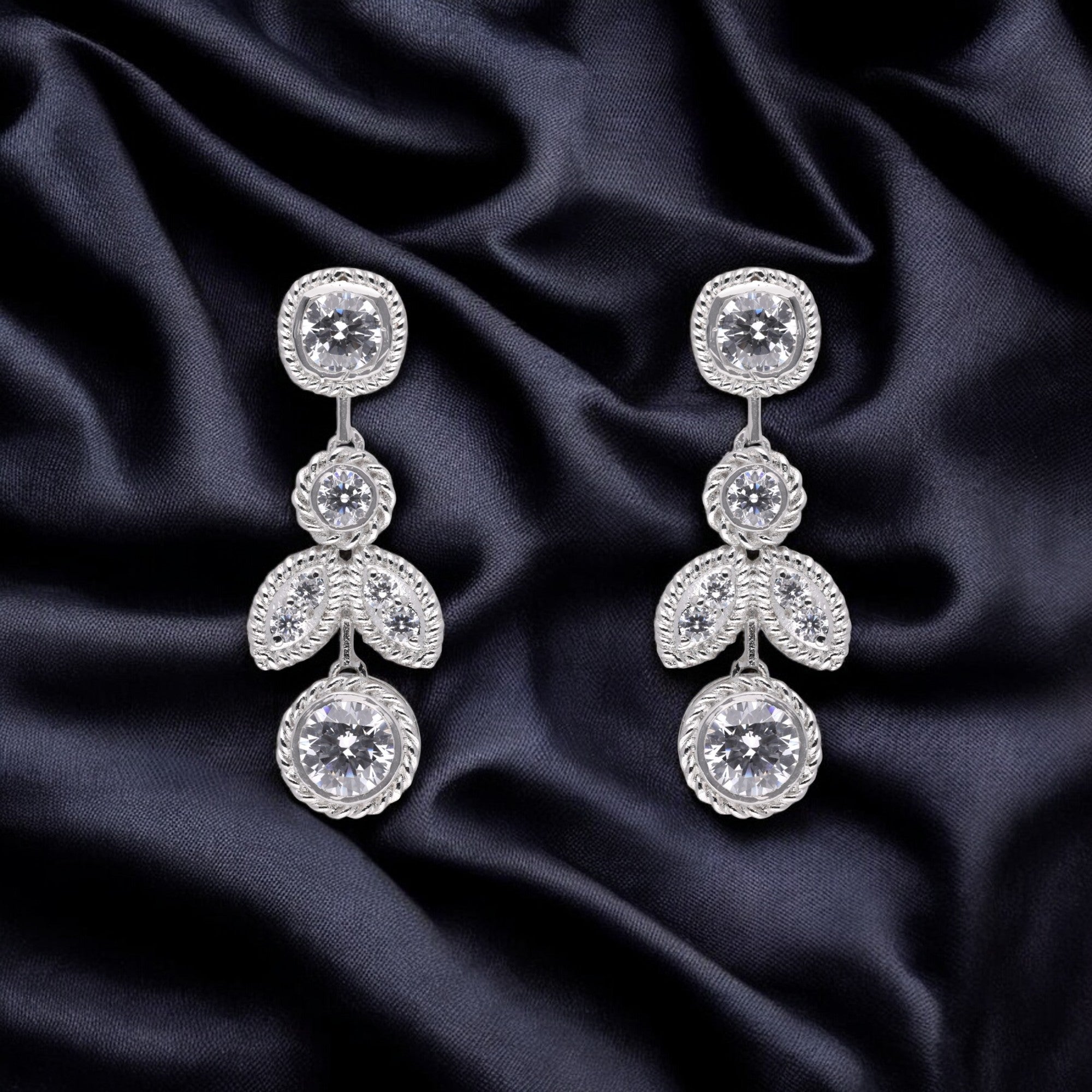 Vintage 925 Sterling Silver Drop Earrings | SKU : 0003534793, 0021326479