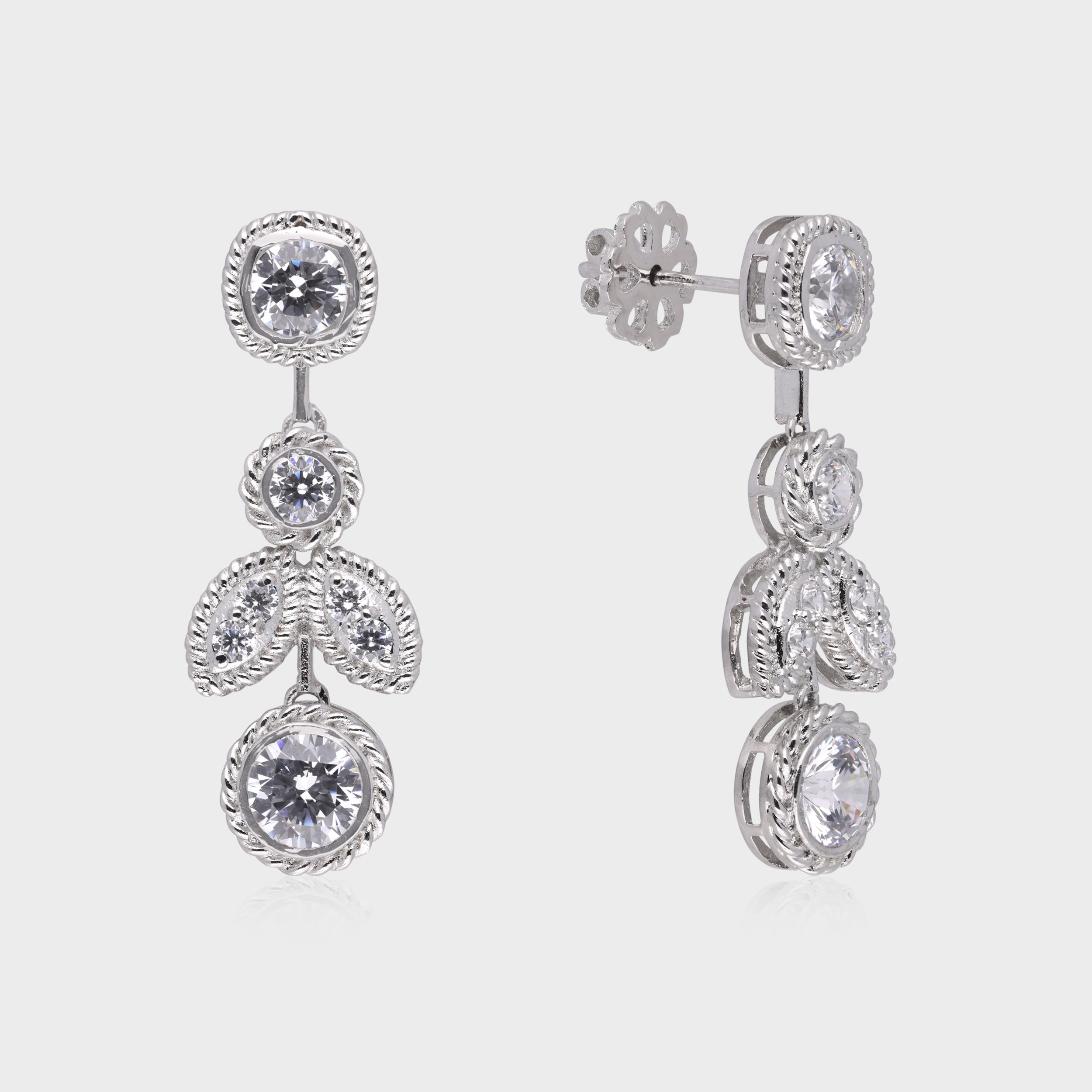 Vintage 925 Sterling Silver Drop Earrings | SKU : 0003534793, 0021326479