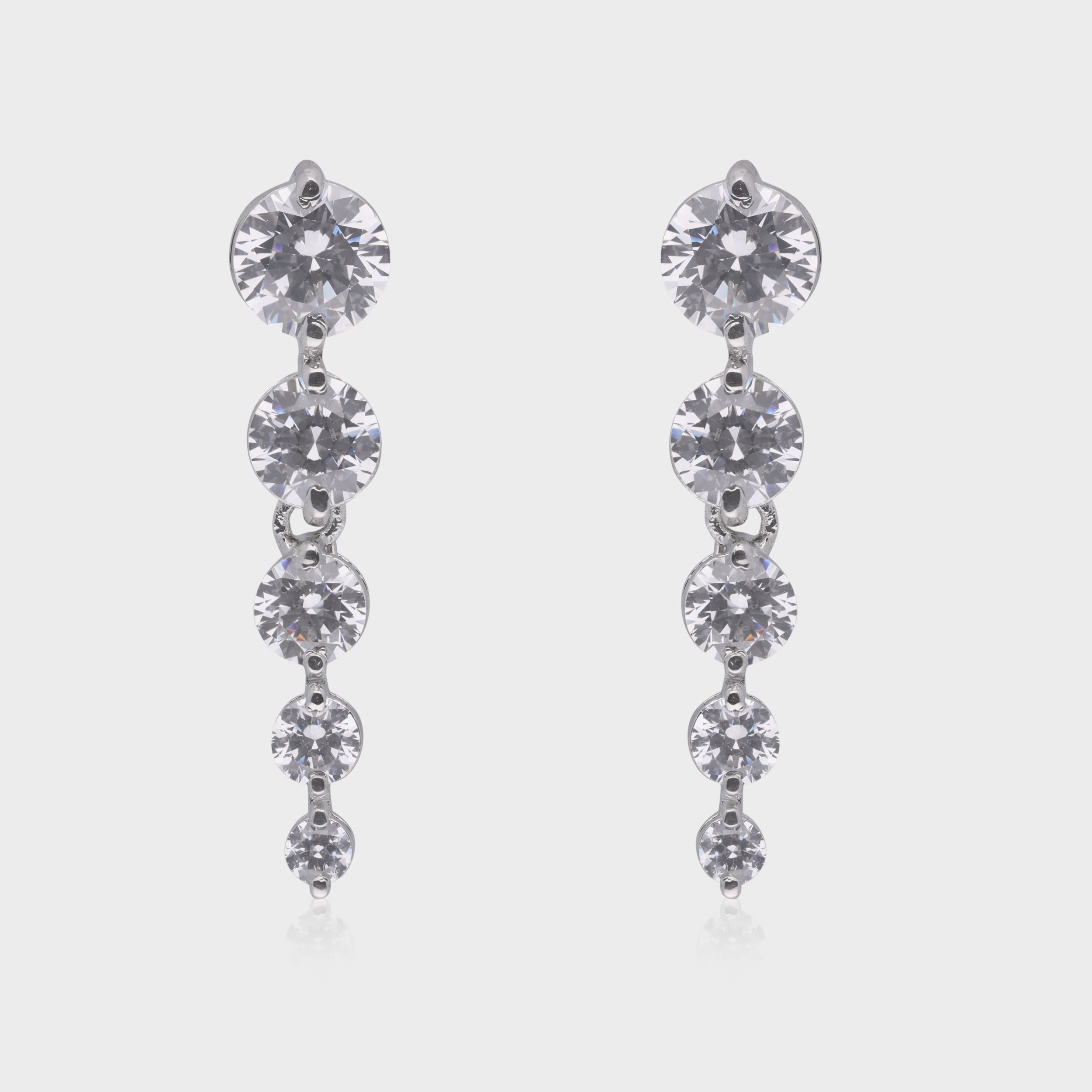 Sterling Silver Baguette Drop Earrings| SKU : 0003535011, 0021326912, 0021326929