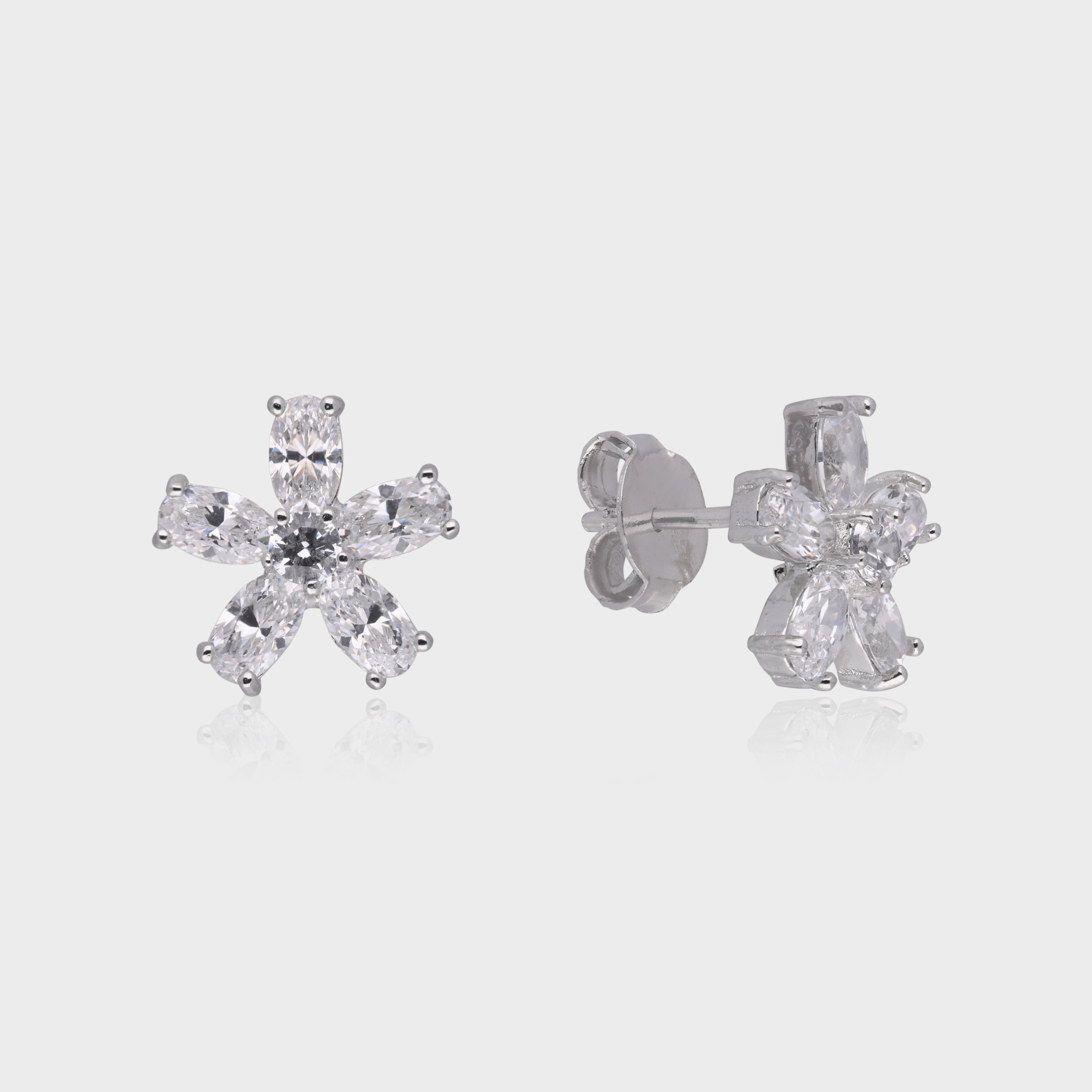 Celeste Marquise Bloom Stud Earrings – A Tribute to Timeless Elegance | SKU : 0003535226, 0021327391, 0021327407