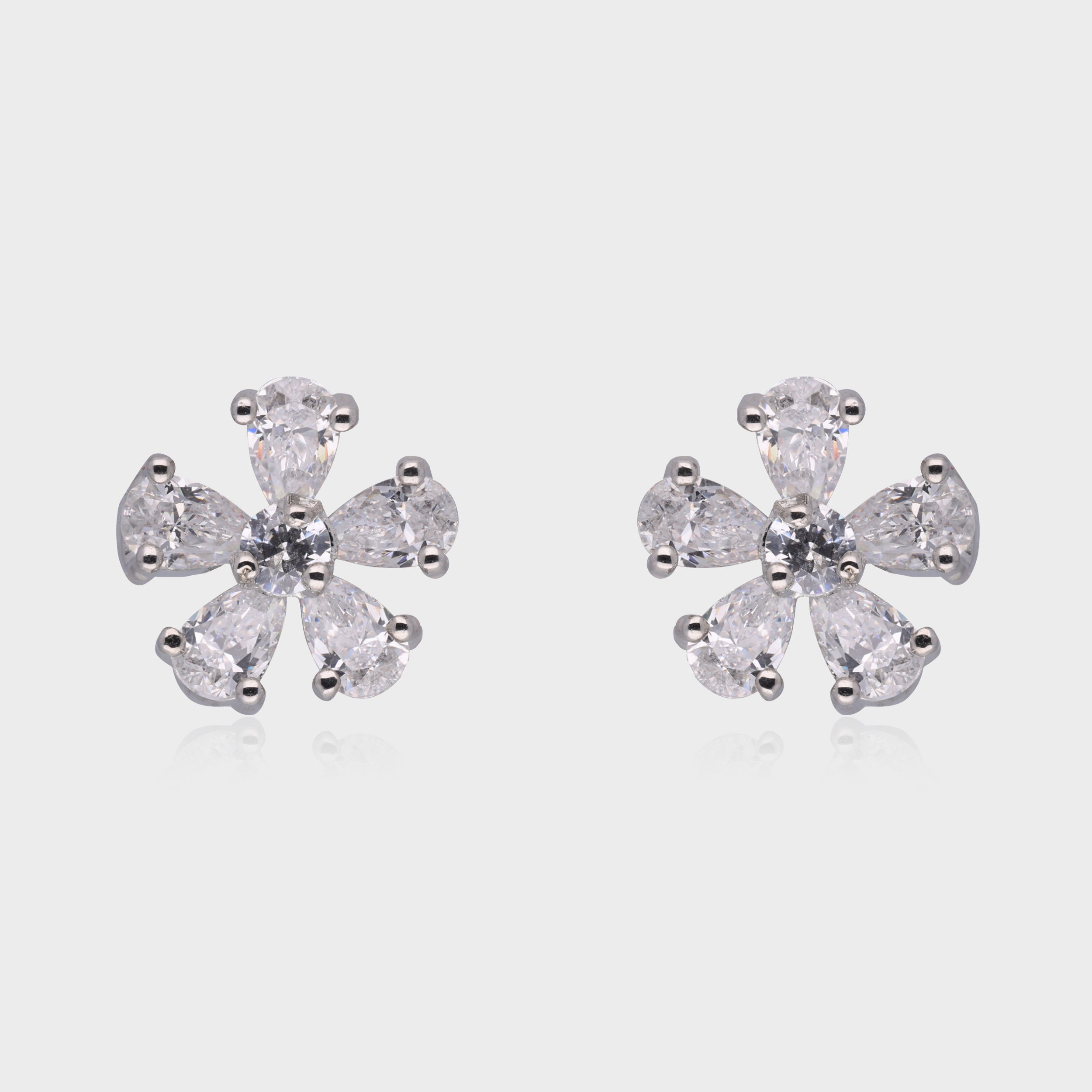 Astra Pear Bloom Stud Earrings – A Celestial Expression of Grace | SKU : 0003535240