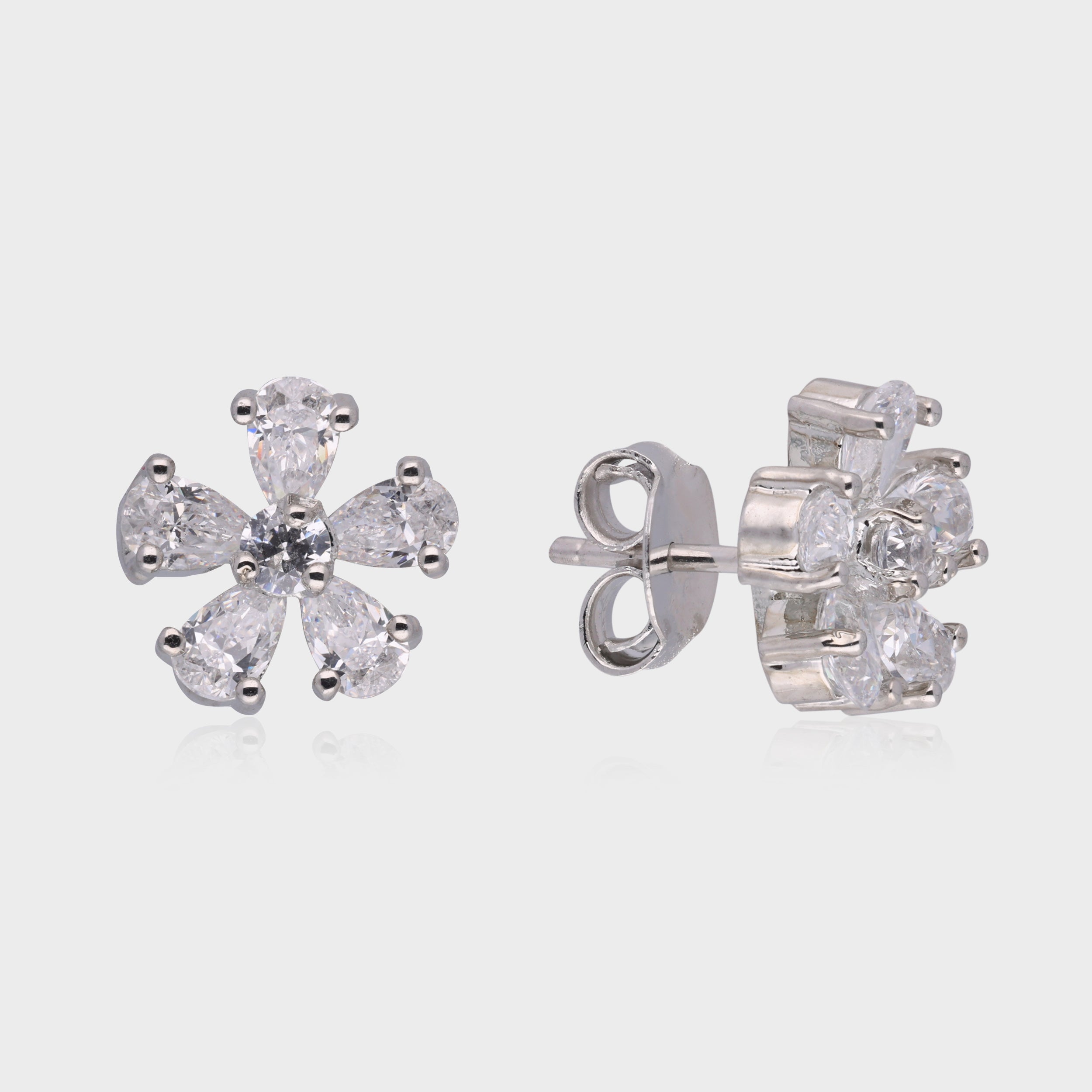 Astra Pear Bloom Stud Earrings – A Celestial Expression of Grace | SKU : 0003535240