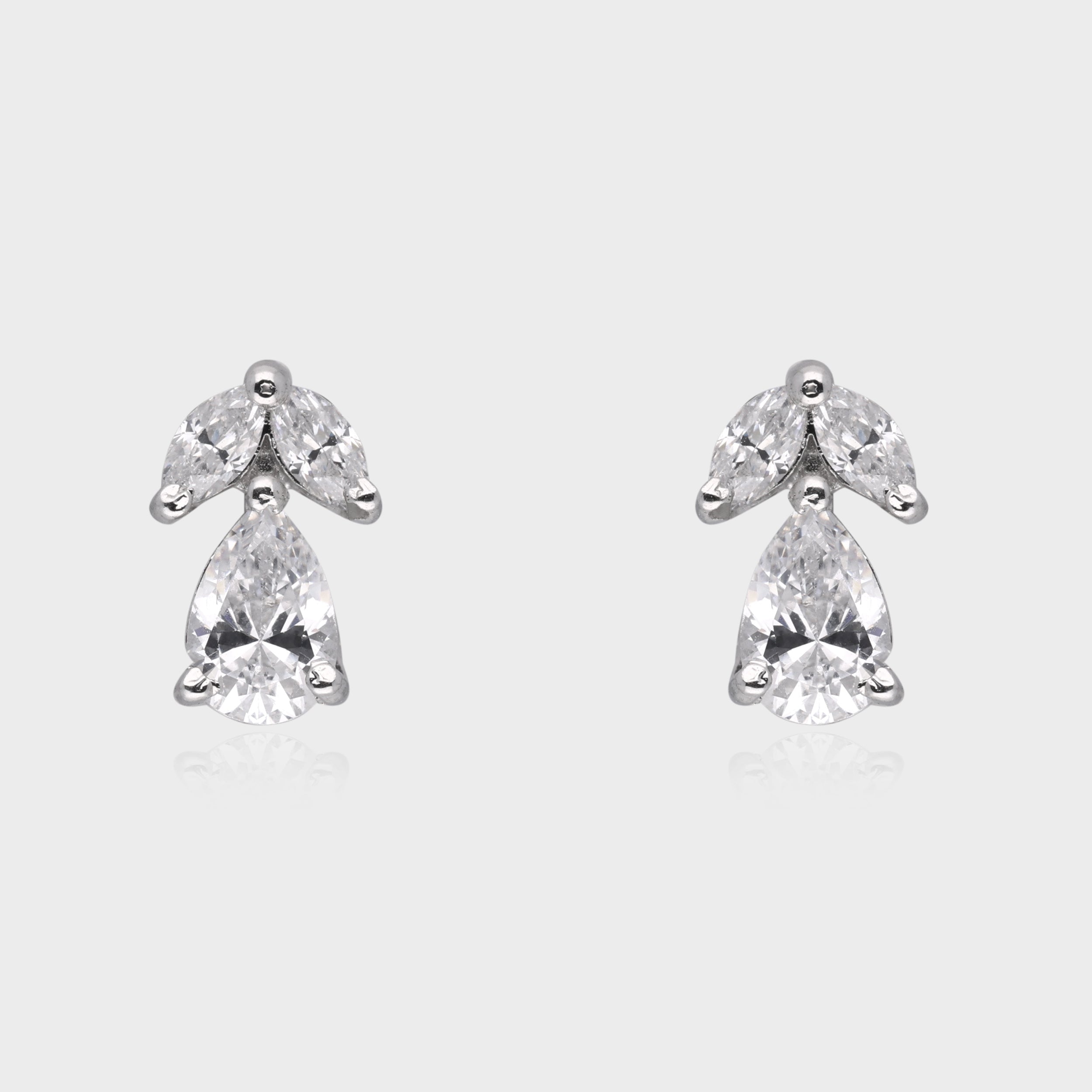 Dewdrop Marquise & Pear Drop Earrings – A Symphony of Light | SKU : 0003535318, 0021327537