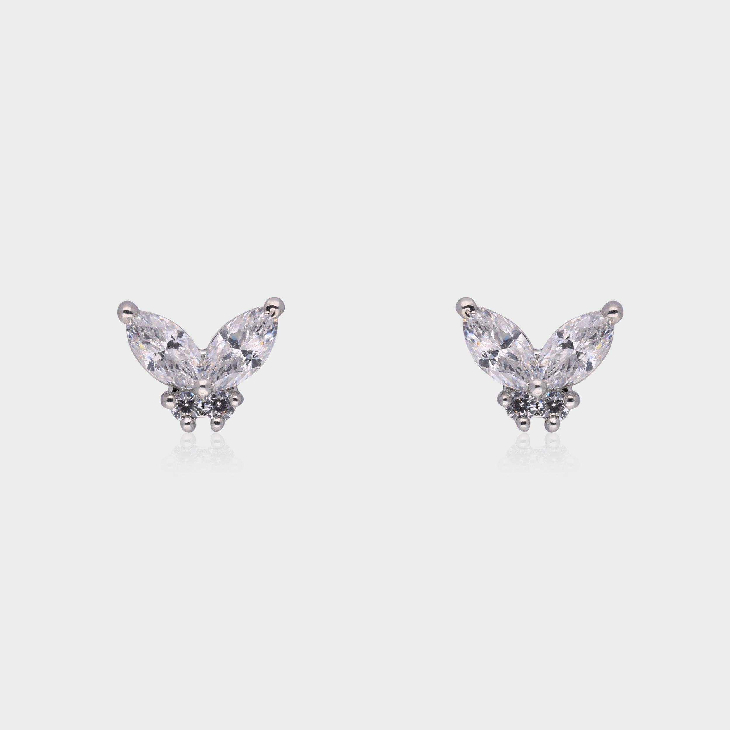 Radiance Butterfly Marquise Stud Earrings – A Whisper of Elegance | SKU : 0003535332, 0021327575