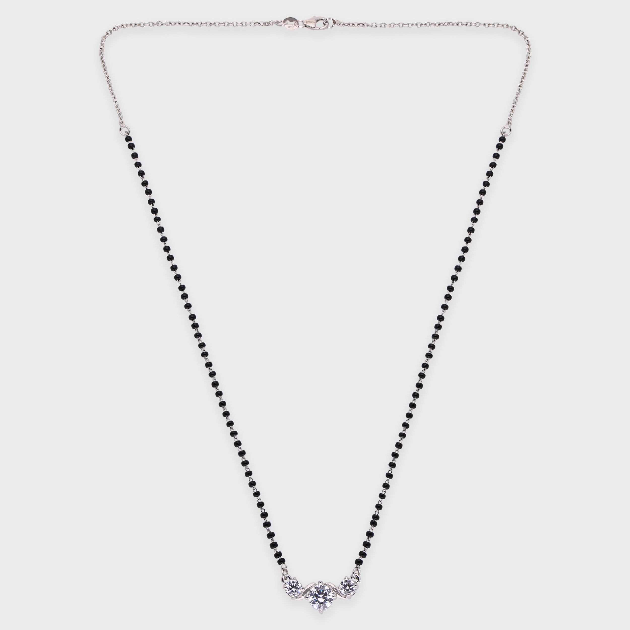 Celeste Harmony Diamond Mangalsutra in Sterling Silver | SKU : 0003535493