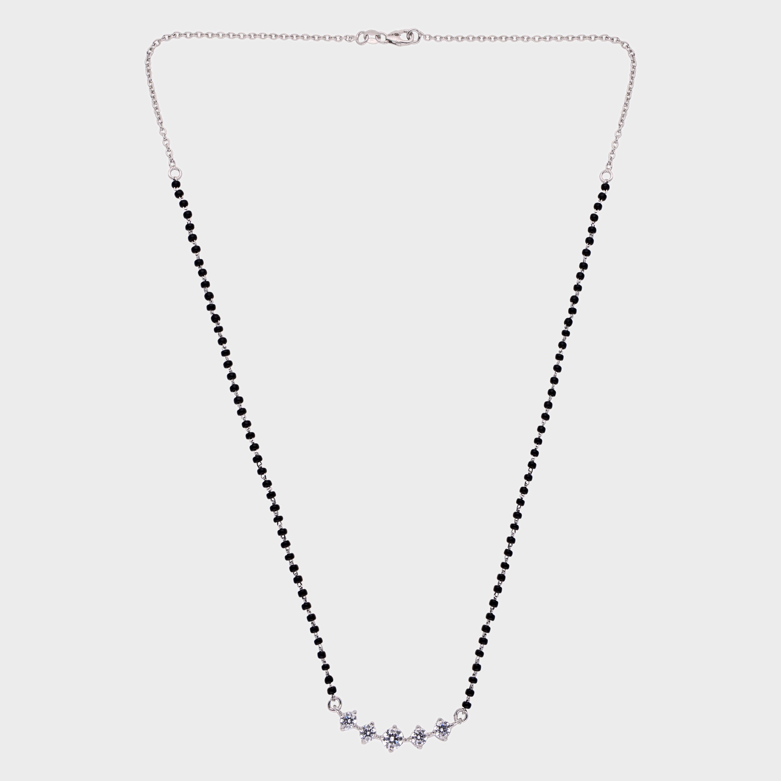 Delicate 925 Sterling Silver Mangalsutra with Cubic Zirconia Accents | SKU : 0003535530