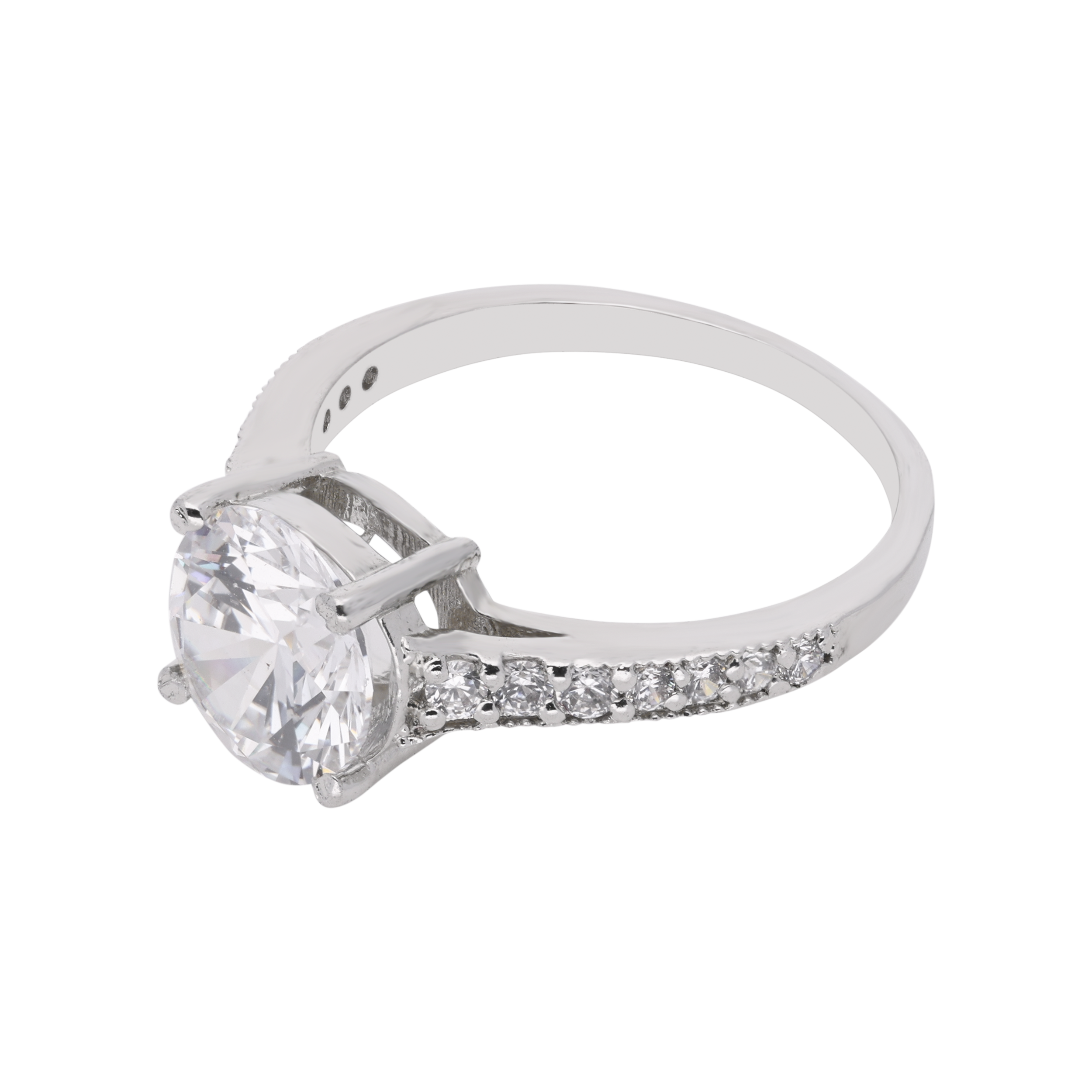 Sterling Silver Timeless Brilliance Solitaire Ring  SKU : 0003578988