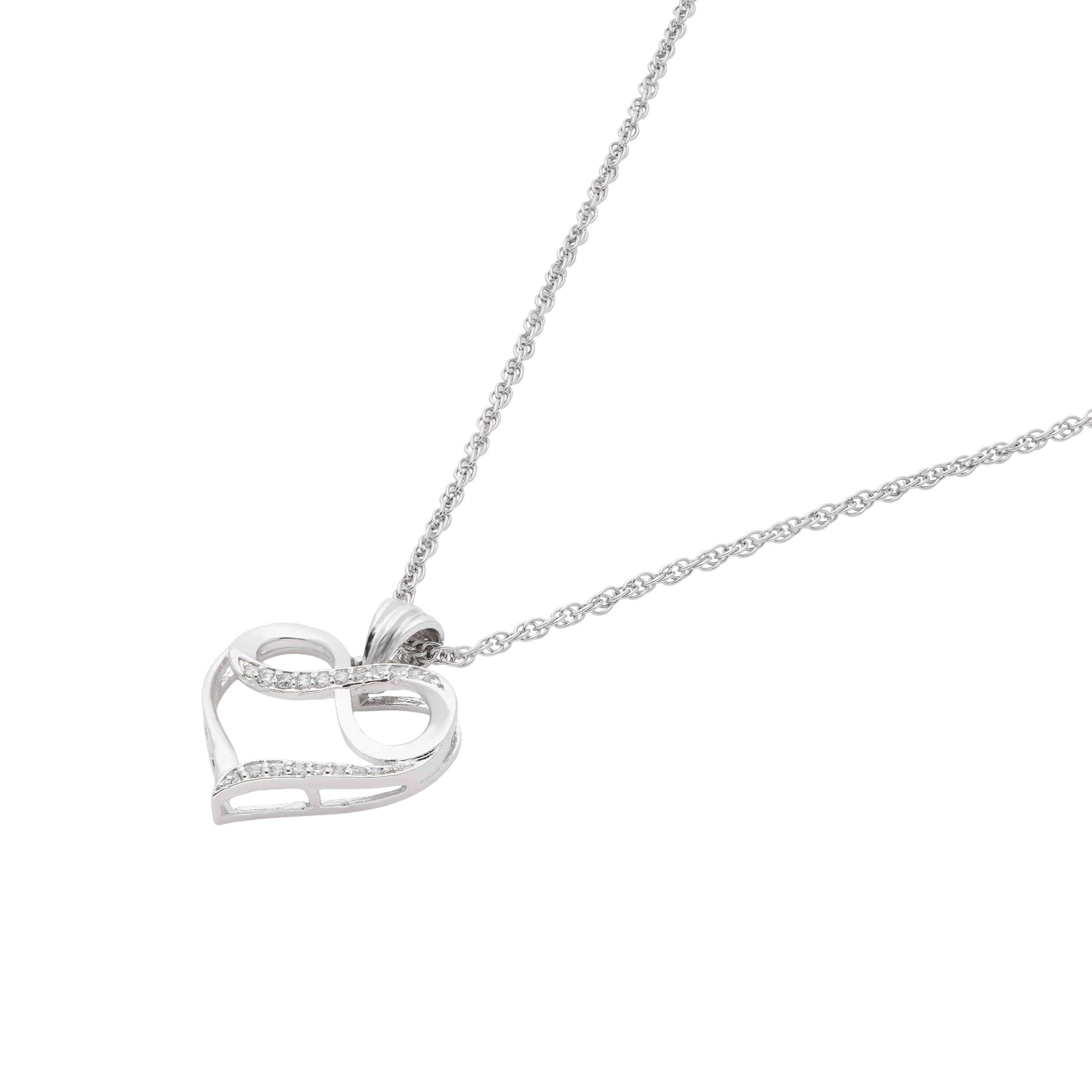 Silver Chain with Infinity Heart Pendant | SKU : 0003594506, 0021456497, 0021456480, 0021456473