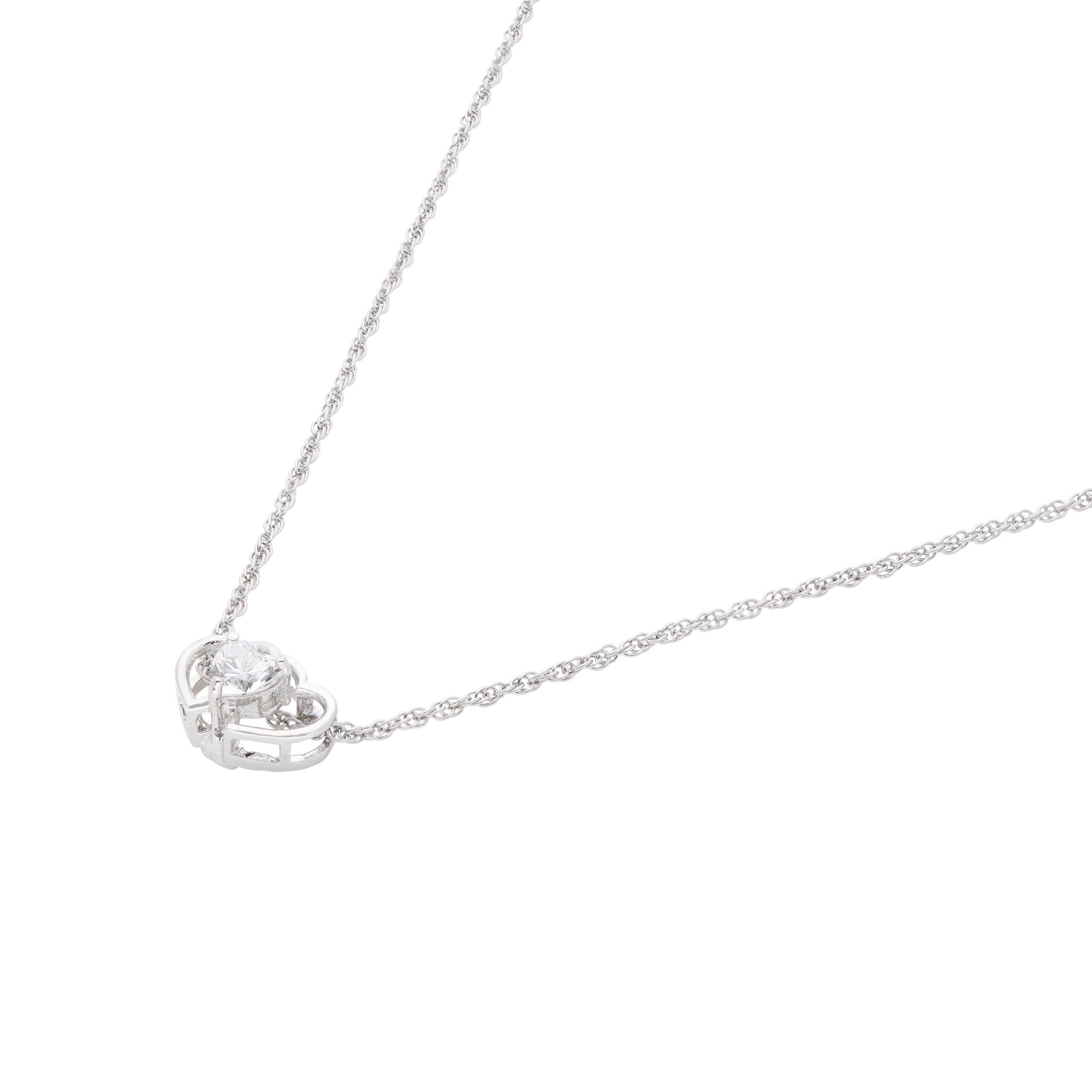 Silver Chain with Interlocked Heart Pendant | SKU : 0003594544, 0021456565, 0021456572, 0021456558