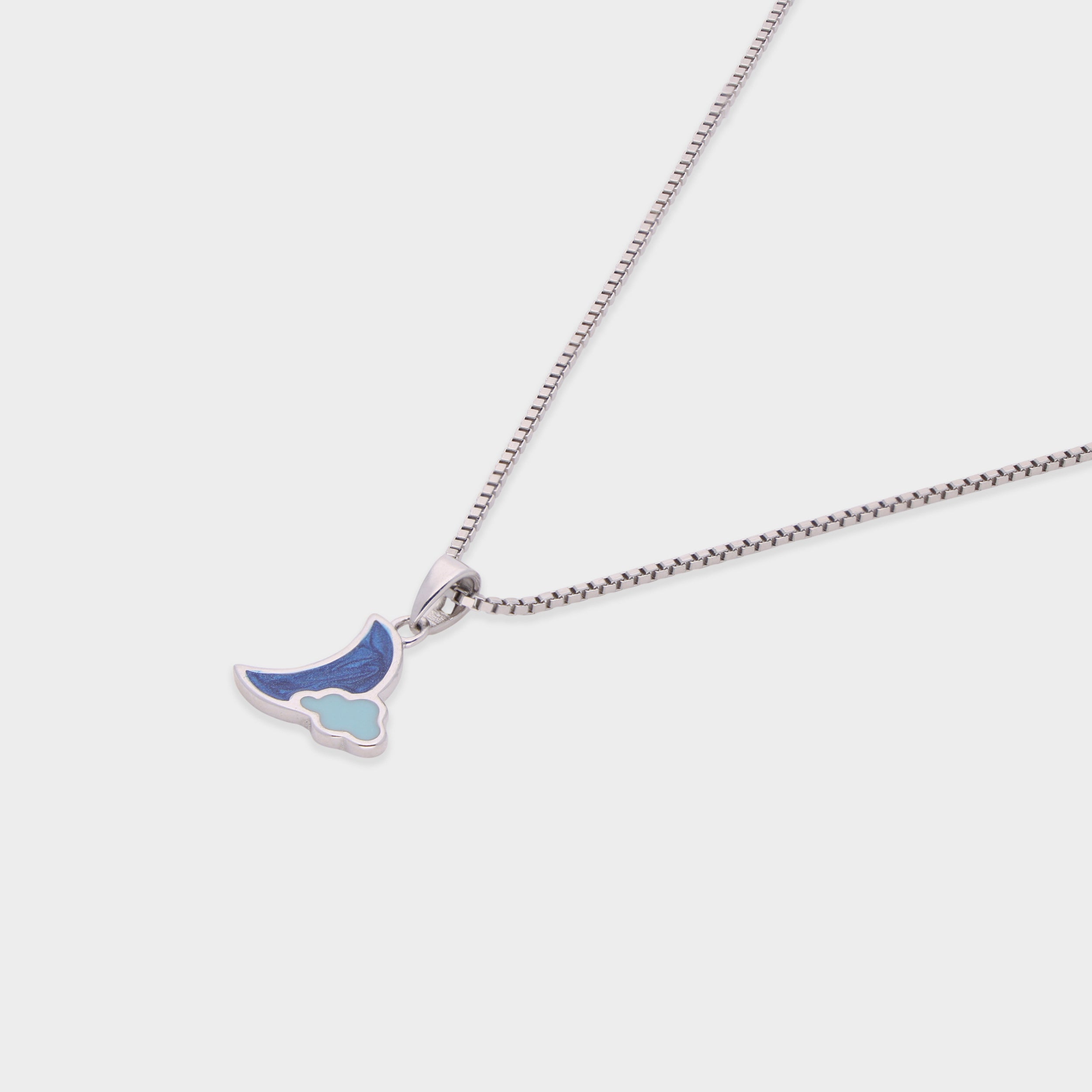 Sterling Silver Fancy Design Enamel Pendant Necklace | SKU : 0003631010, 0021546310