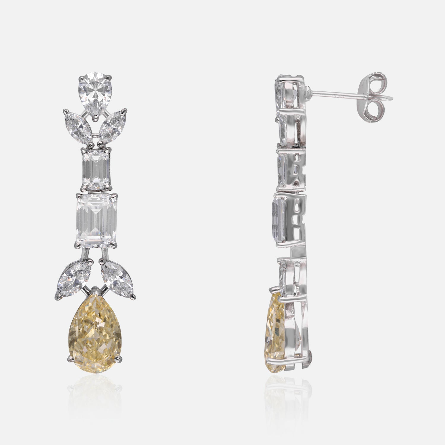 Multi-Stone Teardrop Sterling Silver Earrings | SKU :  0022178923, 0022179227, 0003894057
