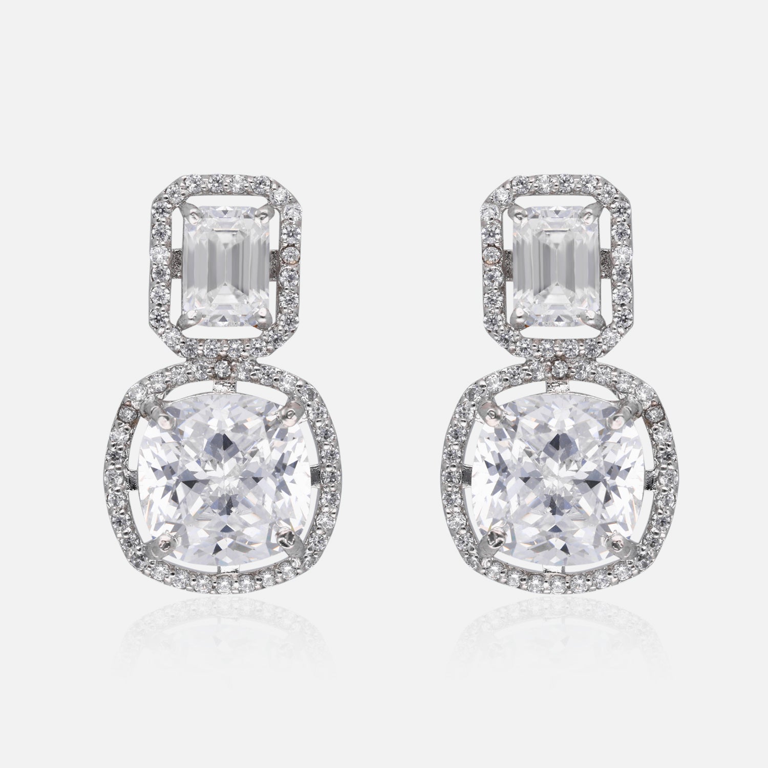Regalia Radiance Sterling Silver Drop Earrings | SKU :  0022178954, 0003894088