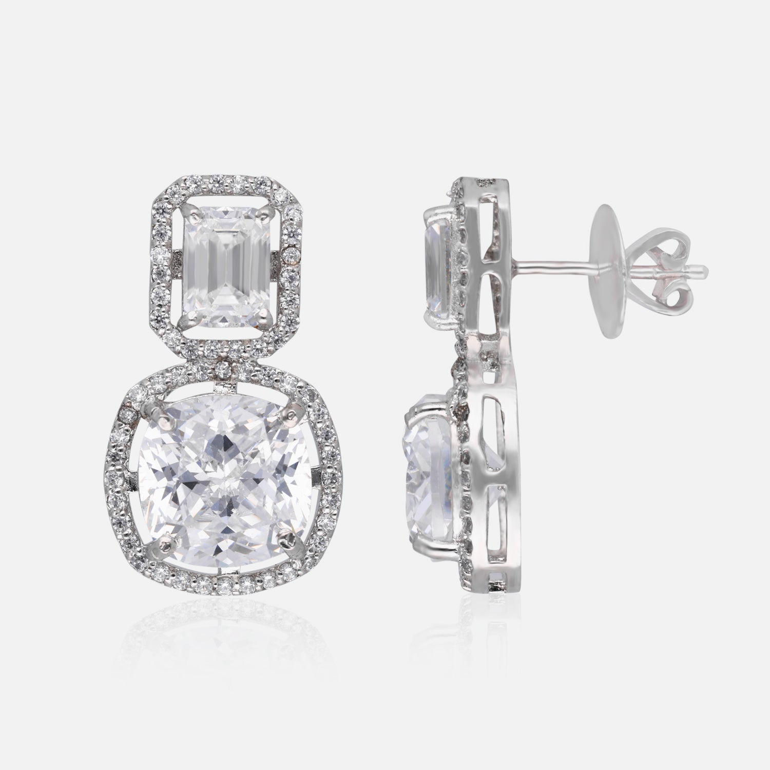 Regalia Radiance Sterling Silver Drop Earrings | SKU :  0022178954, 0003894088