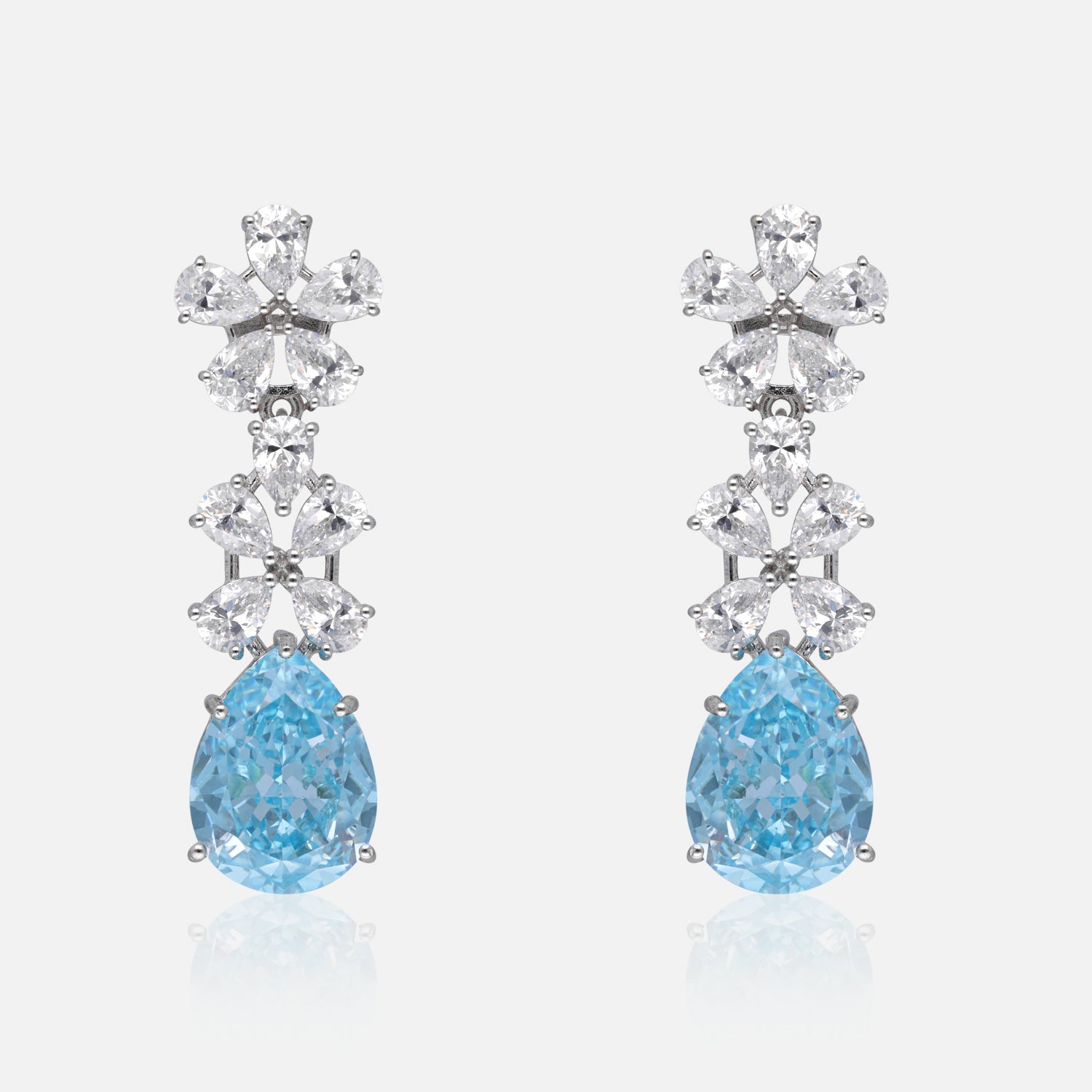 Butterfly Cluster Sterling Silver Drop Earrings | SKU : 0022179296, 0003894125