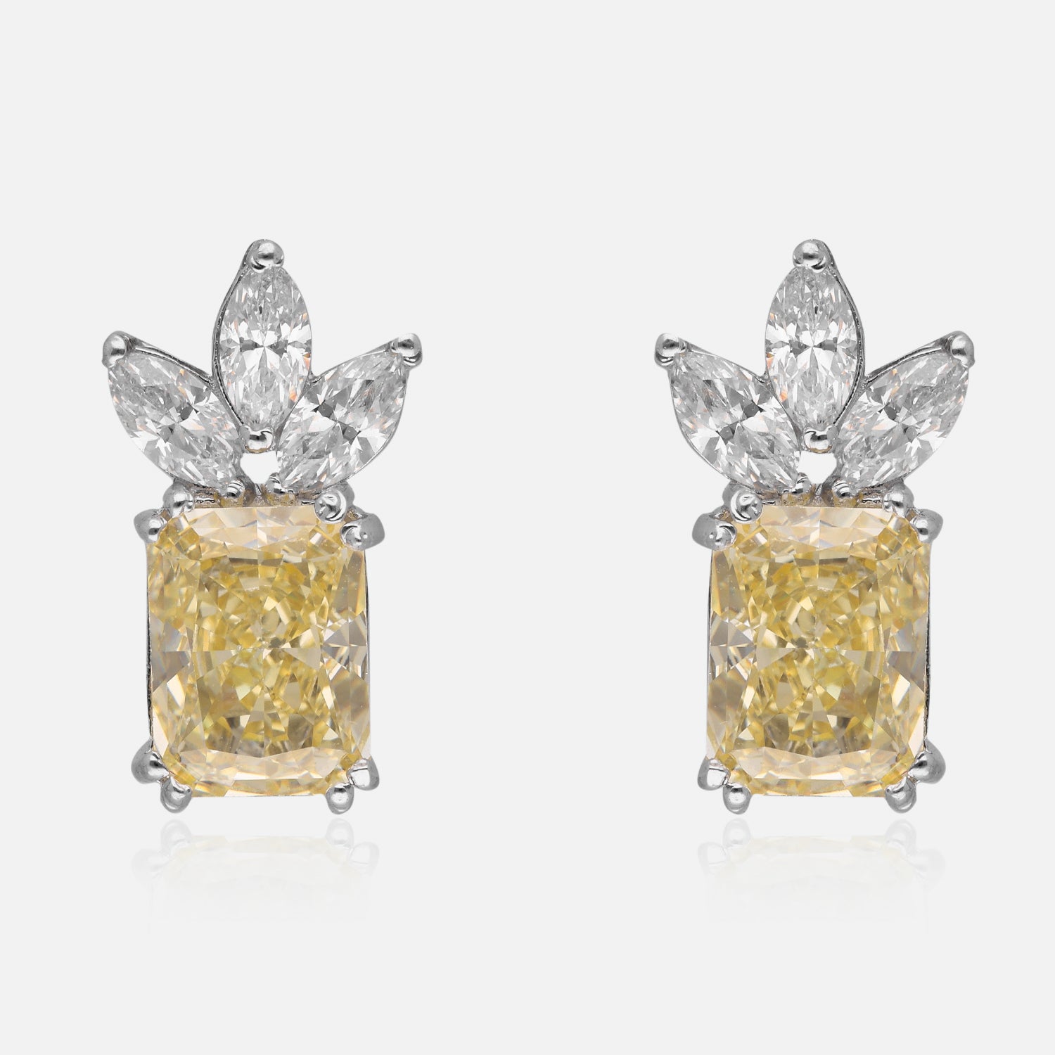Radiant Elegance Cushion-Cut Gemstone Earrings | SKU : 0022196033, 0022194640, 0003904398