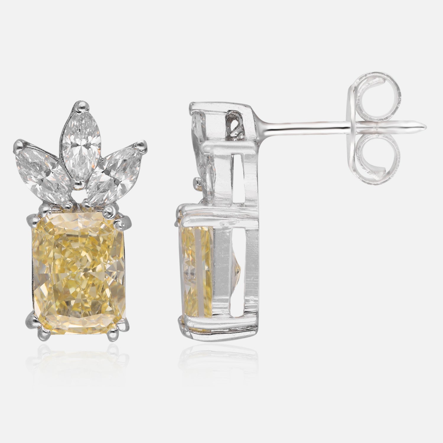 Radiant Elegance Cushion-Cut Gemstone Earrings | SKU : 0022196033, 0022194640, 0003904398