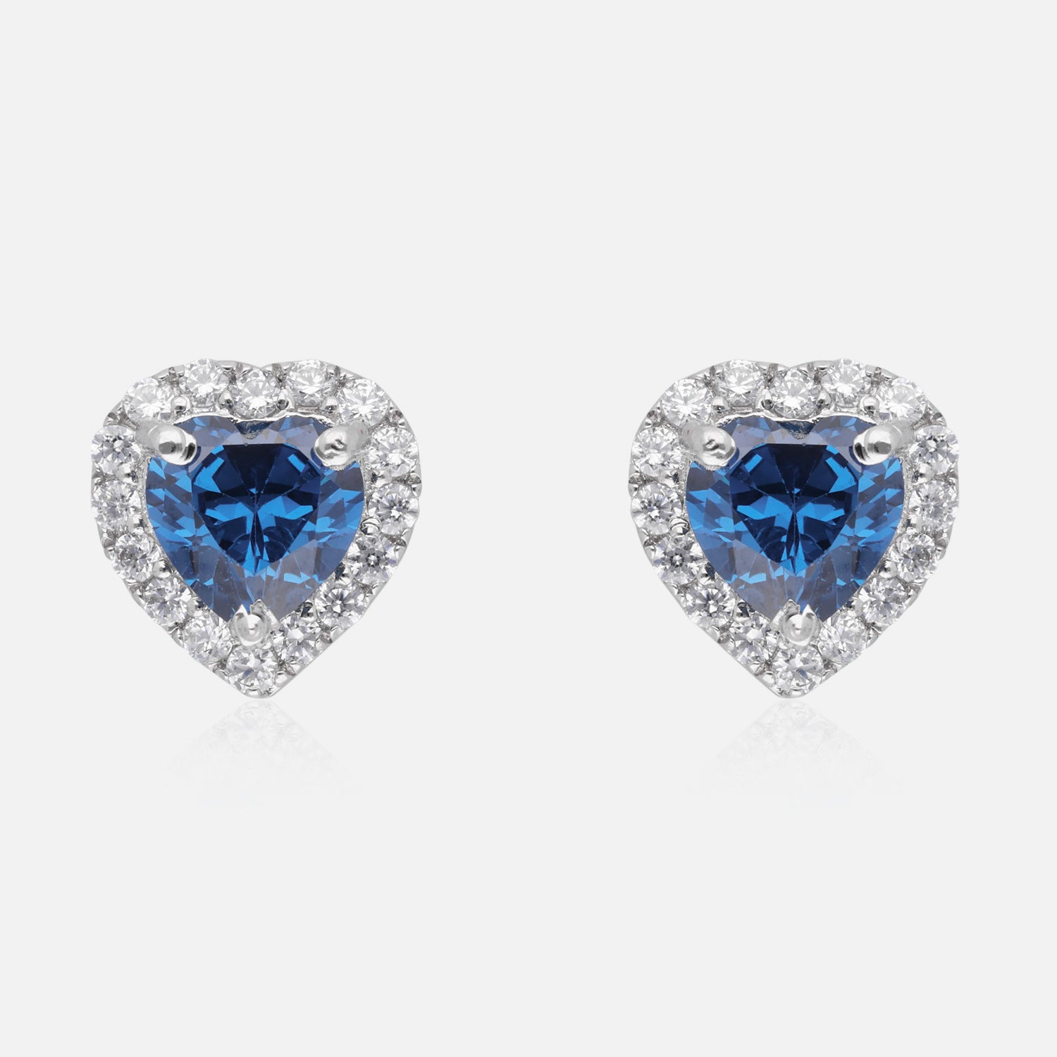 Eternal Heart Halo Stud Earrings – A Celebration of Love & Elegance | SKU : 0022196118, 0022194725, 0003904473