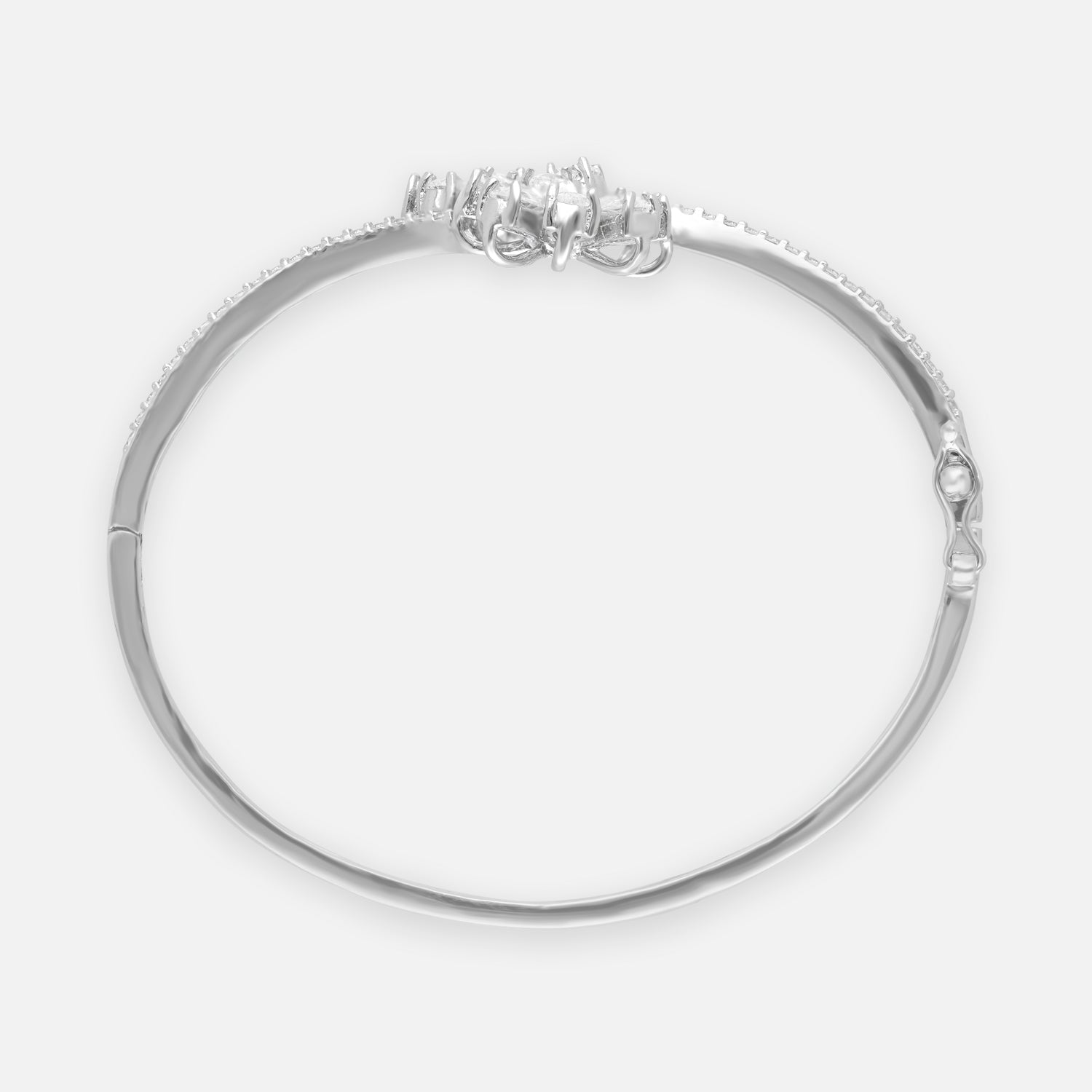 Sterling Silver Floral Diamond Bracelet | SKU : 0022219558, 0022219343, 0003922002