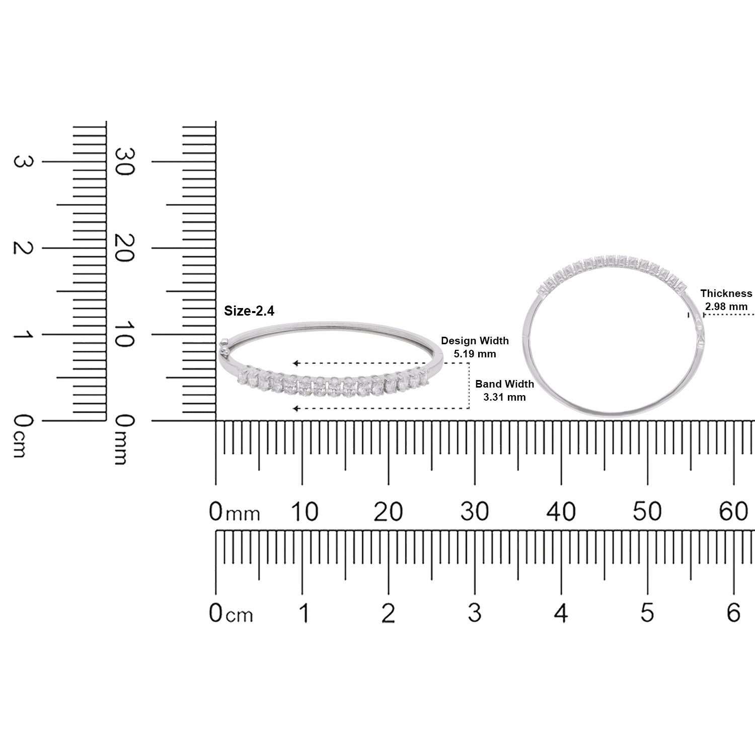 Sterling Silver Diamond-Accented Classic Bracelet | SKU : 0022219602, 0022219398, 0003922057