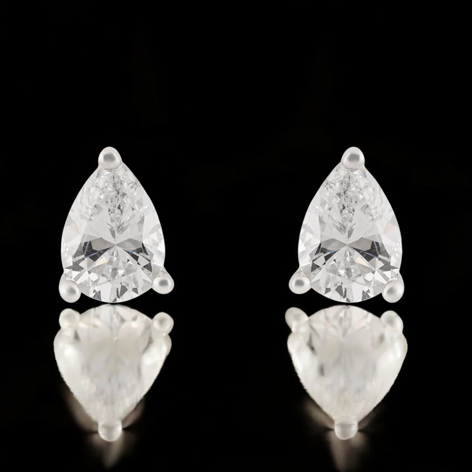 Sterling Silver Pear-Cut Stud Earrings | SKU : 0022261434, 0022260253, 0003939826