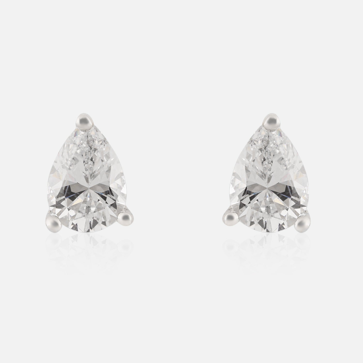 Sterling Silver Pear-Cut Stud Earrings | SKU : 0022261434, 0022260253, 0003939826
