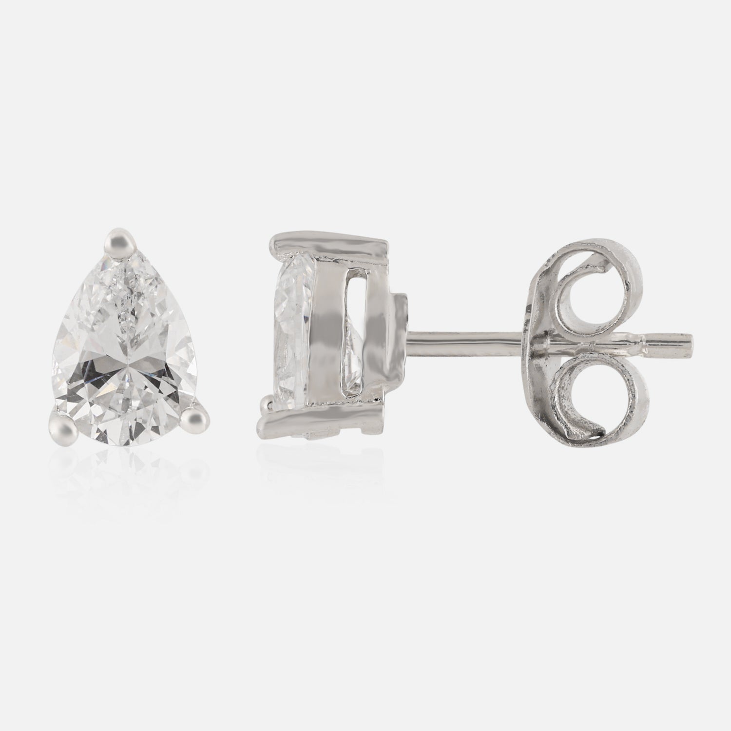 Sterling Silver Pear-Cut Stud Earrings | SKU : 0022261434, 0022260253, 0003939826