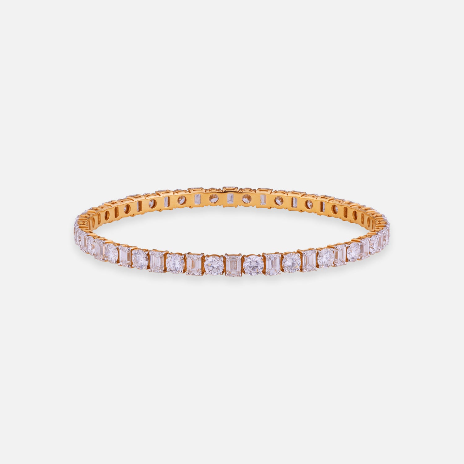 Eternal Harmony Lab Grown Diamond Bangle in 18K Yellow Gold | SKU : 0004677093