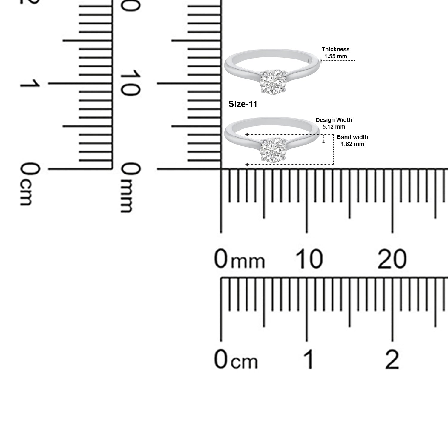 Lab Grown 0.25 Carat Diamond Ring in 18 Karat Gold | SKU : 0004933342