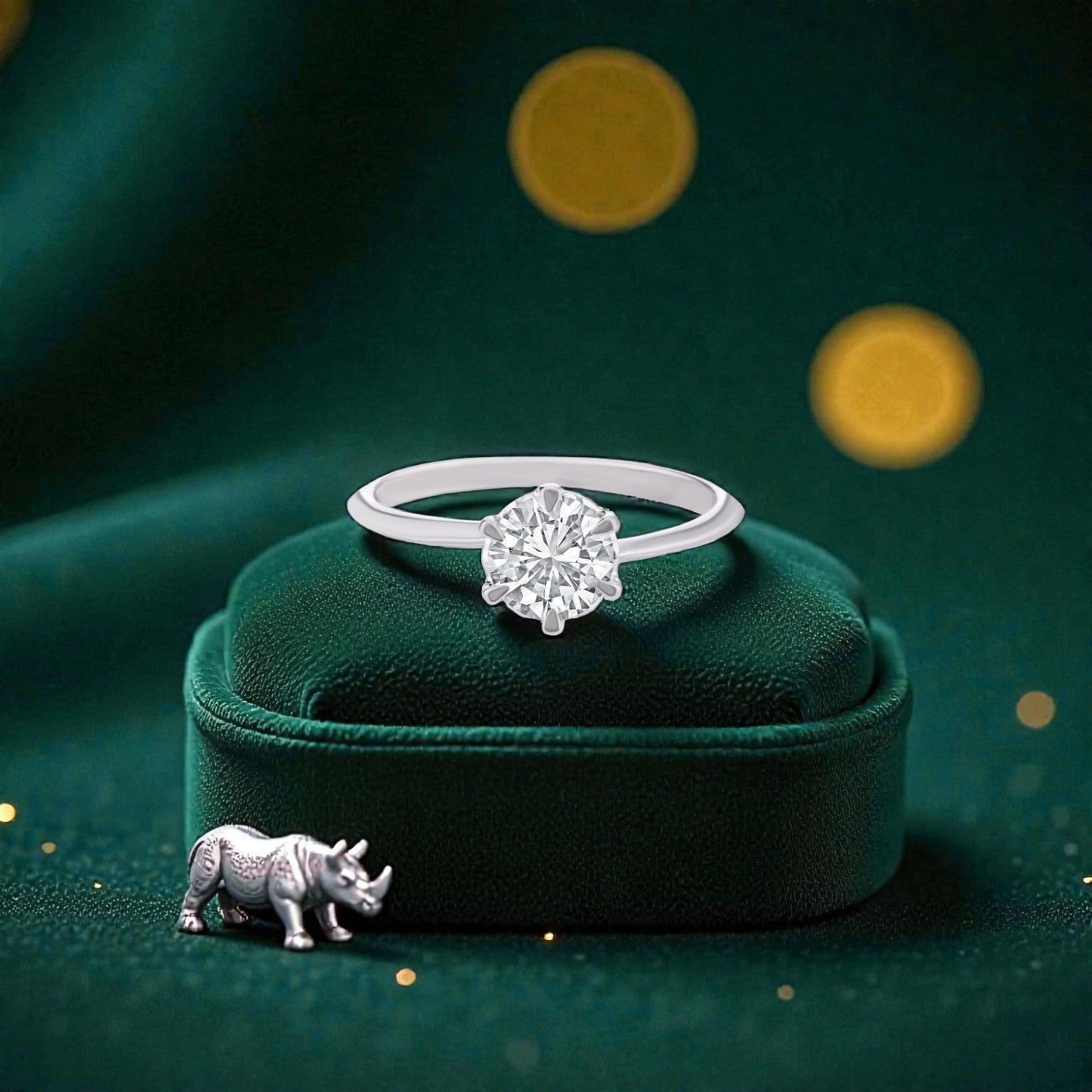 Lab Grown 0.84 Carat Diamond Ring in 18 Karat Gold | SKU : 0004933403