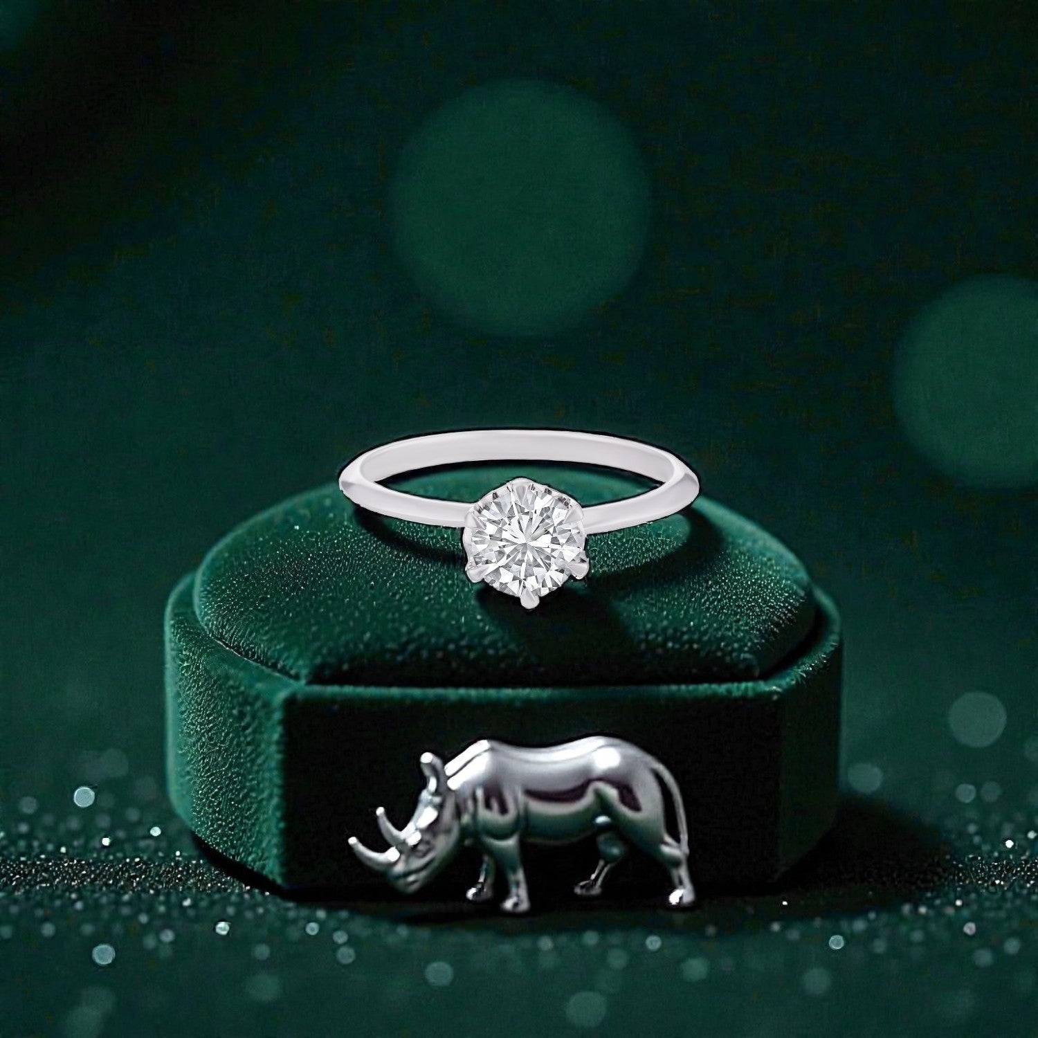 Lab Grown 0.870 Carat Diamond Ring in 18 Karat Gold | SKU : 0004933410