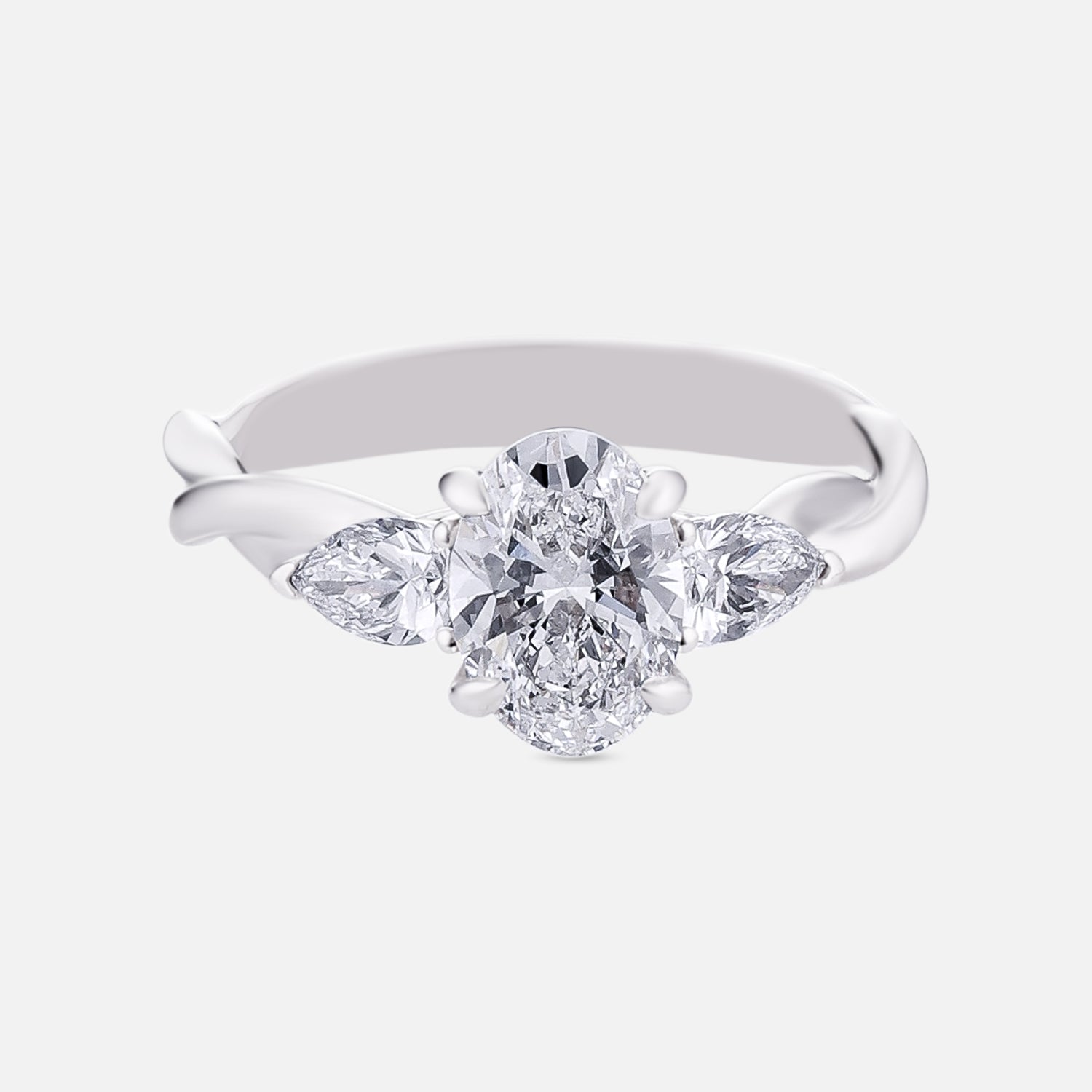 Lab Grown 0.810 Carat Diamond Three Stone Ring in 18 Karat Gold | SKU : 0004934271